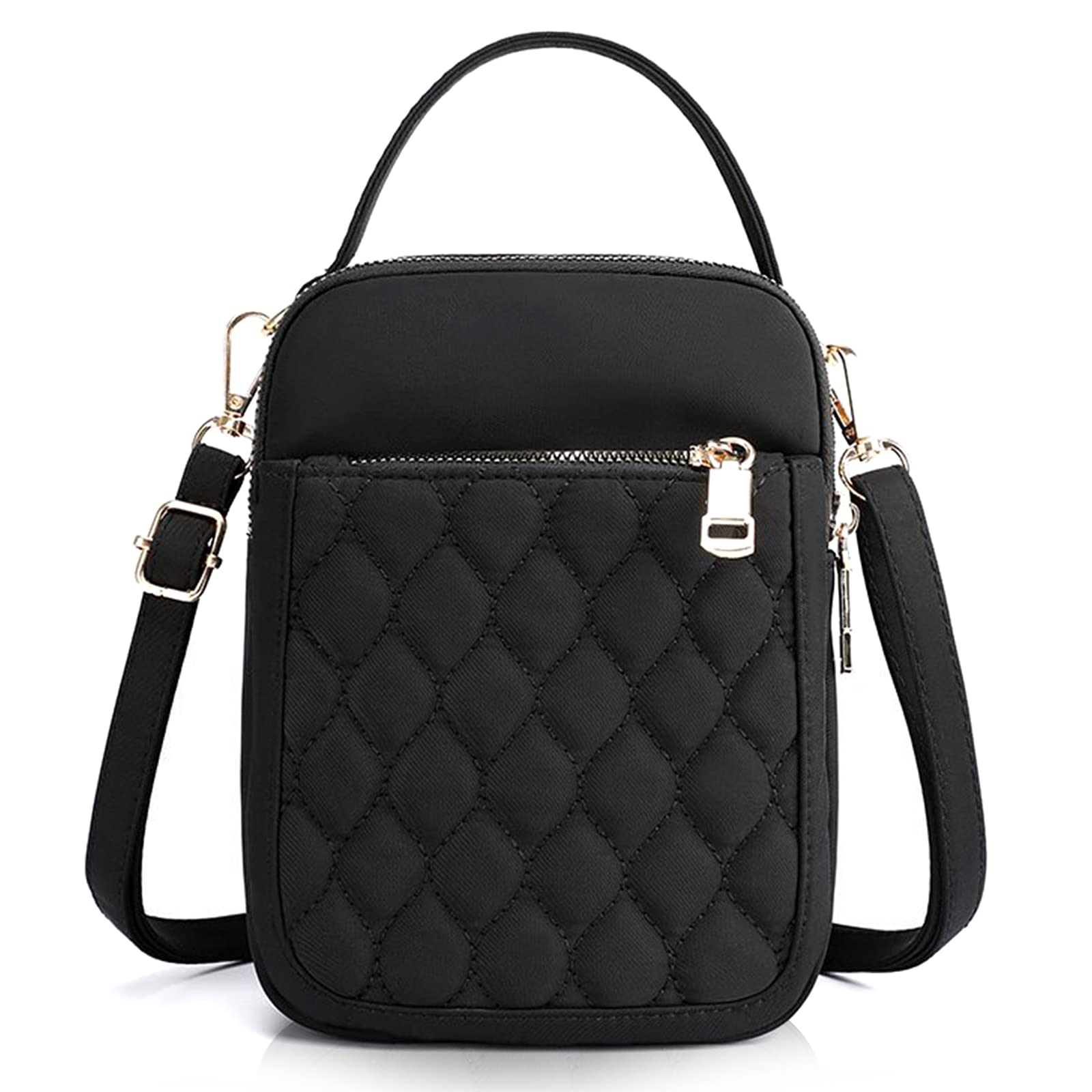 Stylish Quilted Crossbody Phone Purse for Women - Designer Cell Phone Wallet Bag with Adjustable Shoulder Strap | Perfect for iPhone, Smartphones & Daily Essentials | Ideal for Shopping, Travel & Hands-Free Convenience