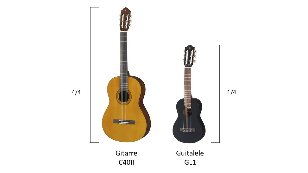 Yamaha GL1 Mini 6-String Nylon Guitalele Black - Perfect for Travel, Beginners & Small Hands | Portable Guitar Ukulele Hybrid for Camping, Beach & Home Practice