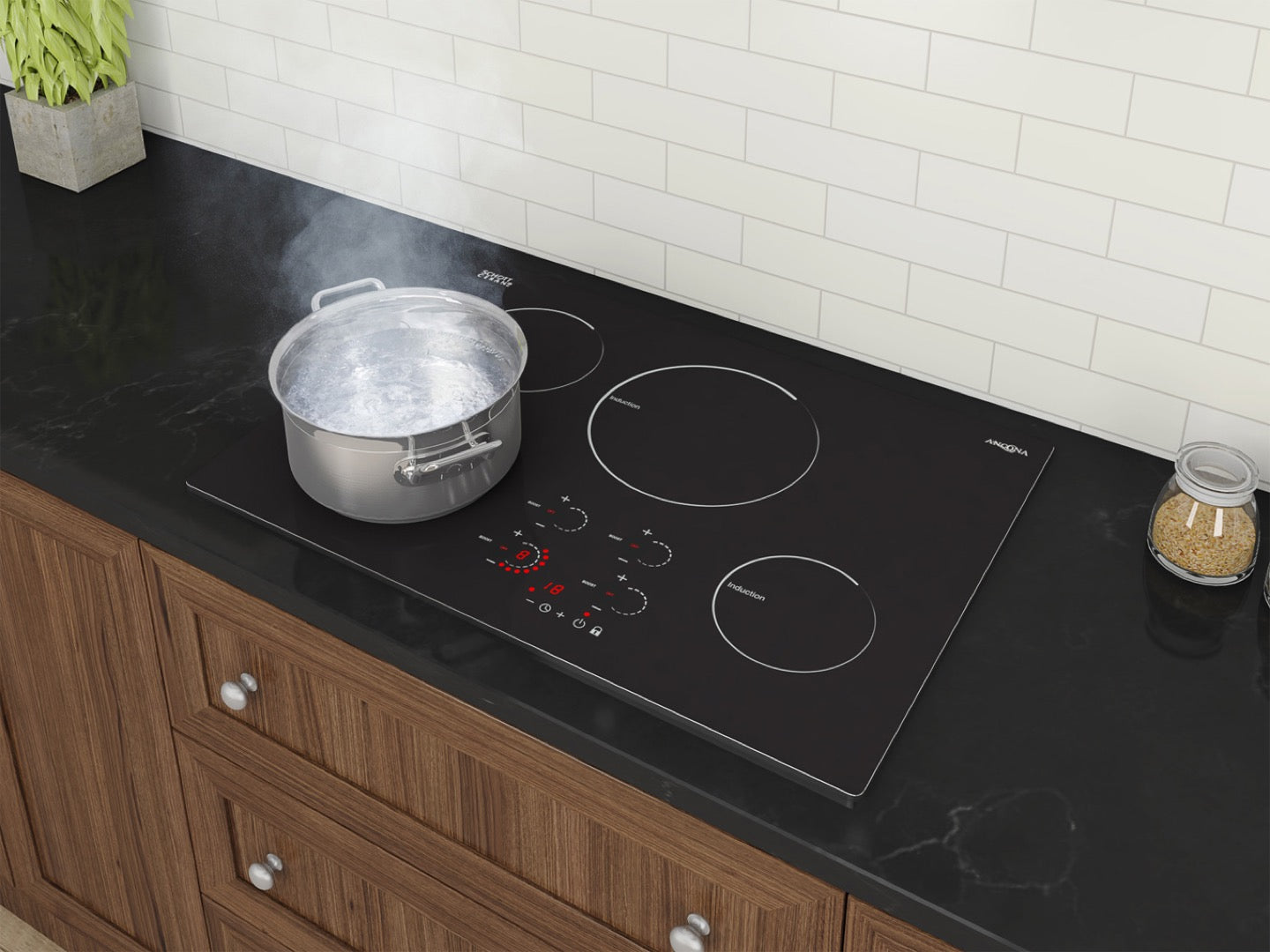 30 Inch Induction Cooktop with 4 Burners & Individual Boost Function - Fast Heating Electric Stove for Home Kitchen, Restaurant & Commercial Use