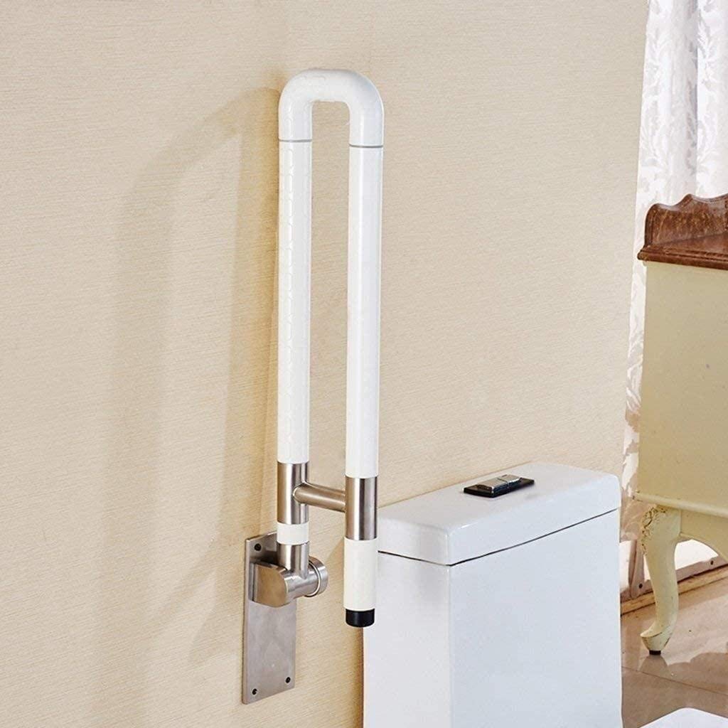Non-Slip Foldable U-Shape Bathroom Handle Towel Rail - Safety Shower Grip & Toilet Grab Bar for Elderly & Disabled - Perfect for Bathroom, Shower, and Toilet Support - Durable Assist Pole for Enhanced Safety