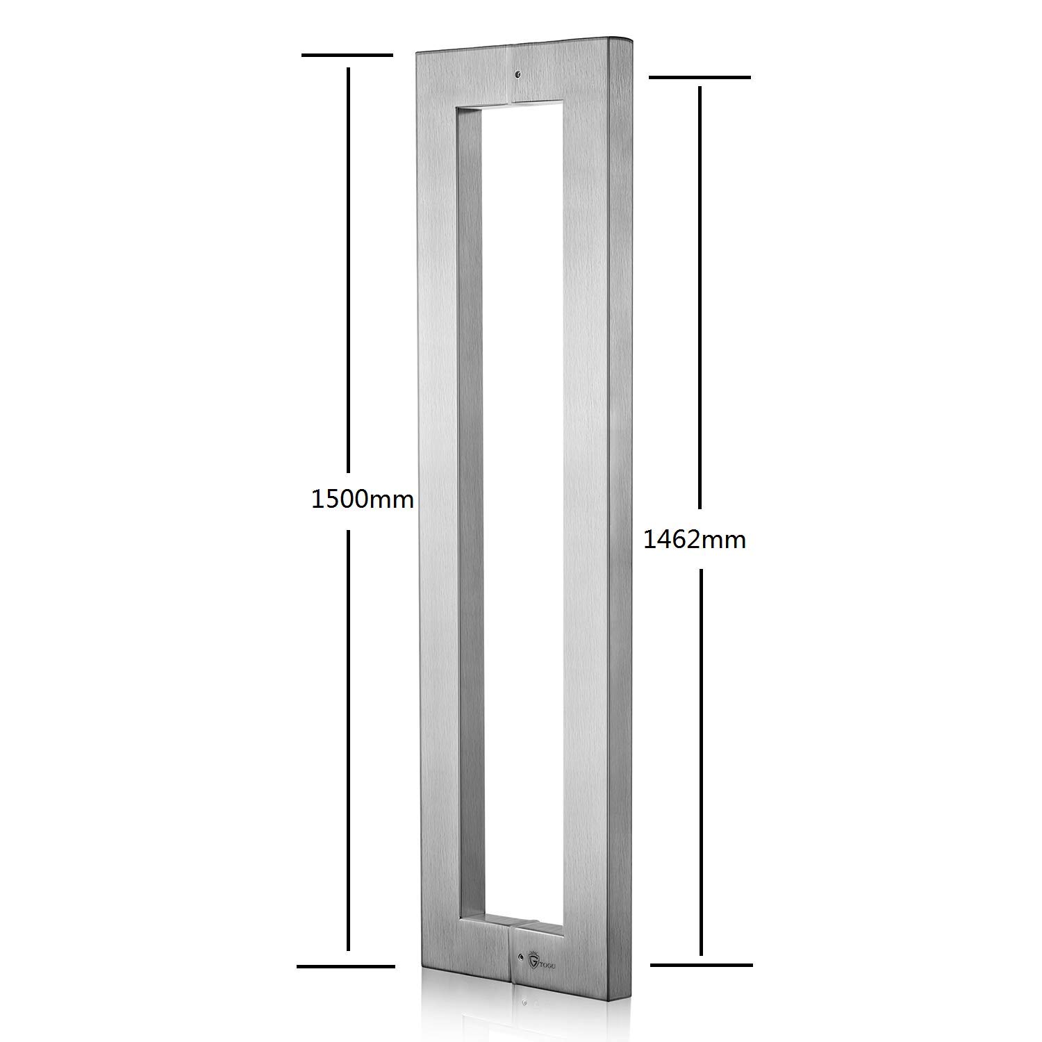 TOGU TG-6013 60-Inch Heavy-Duty Commercial Grade 304 Stainless Steel Push Pull Door Handle - Barn Door Pull & Glass Pull Handle with Brushed Finish - Perfect for Sliding Barn Doors, Glass Entryways & Commercial Buildings