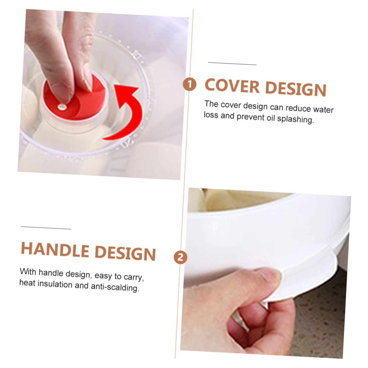 HEMOTON Microwave Steamer for Vegetables & Rice - BPA-Free Plastic Food Steamer Cookware for Healthy Cooking | Perfect for Meal Prep, Reheating Leftovers & Quick Veggie Side Dishes