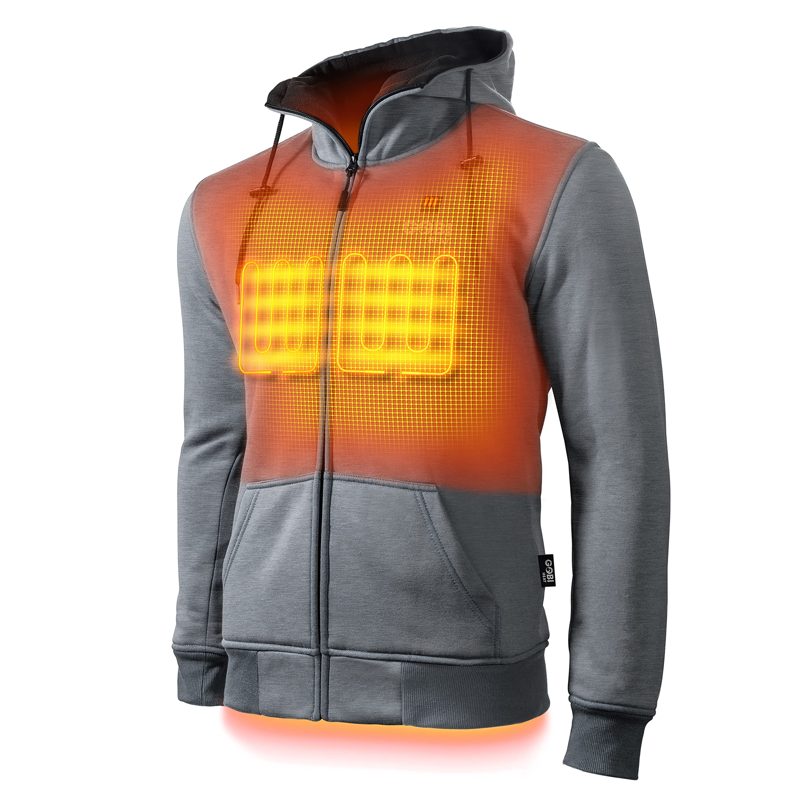 Ridge Men’s Heated Hoodie - 10 Hours of Warmth | Rechargeable Battery & USB Charger Included | Machine Washable | Perfect for Winter Outdoor Activities, Camping, and Work