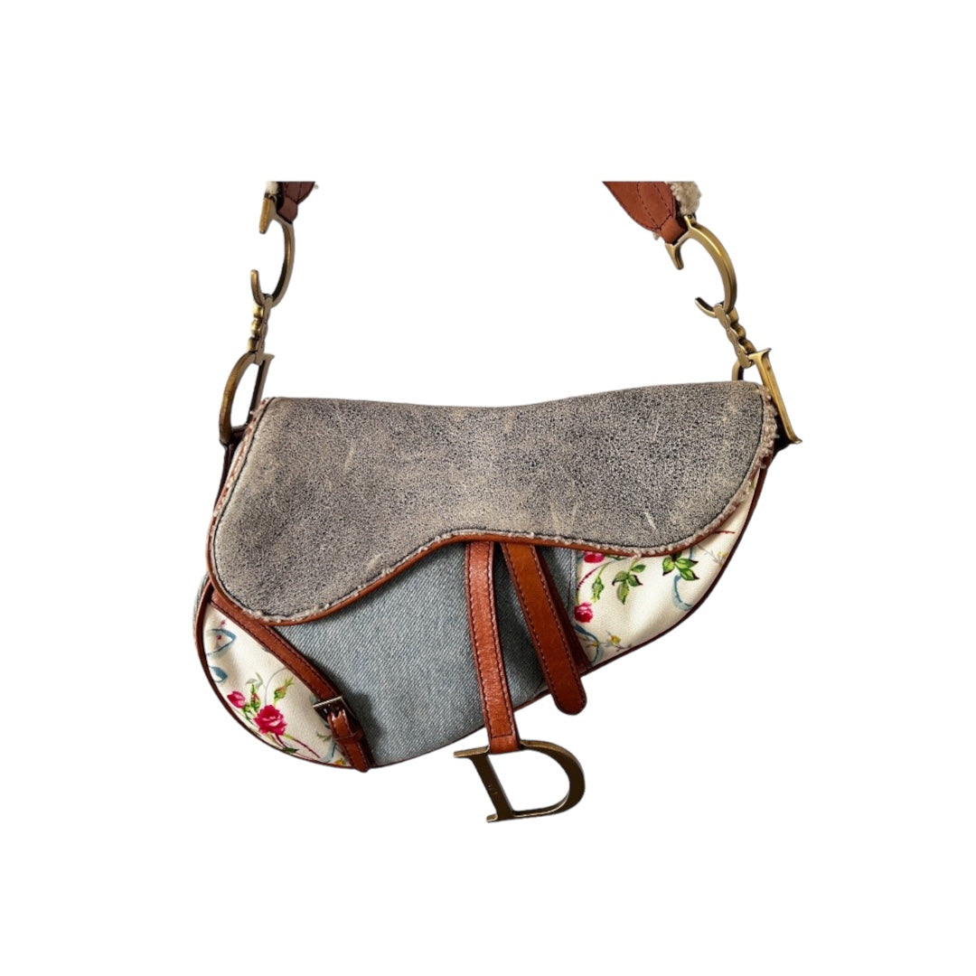 Vintage Dior Saddle Bag in Rare Denim - Authentic Designer Handbag for Women | Perfect for Casual Outfits, Date Nights & Fashion Collectors