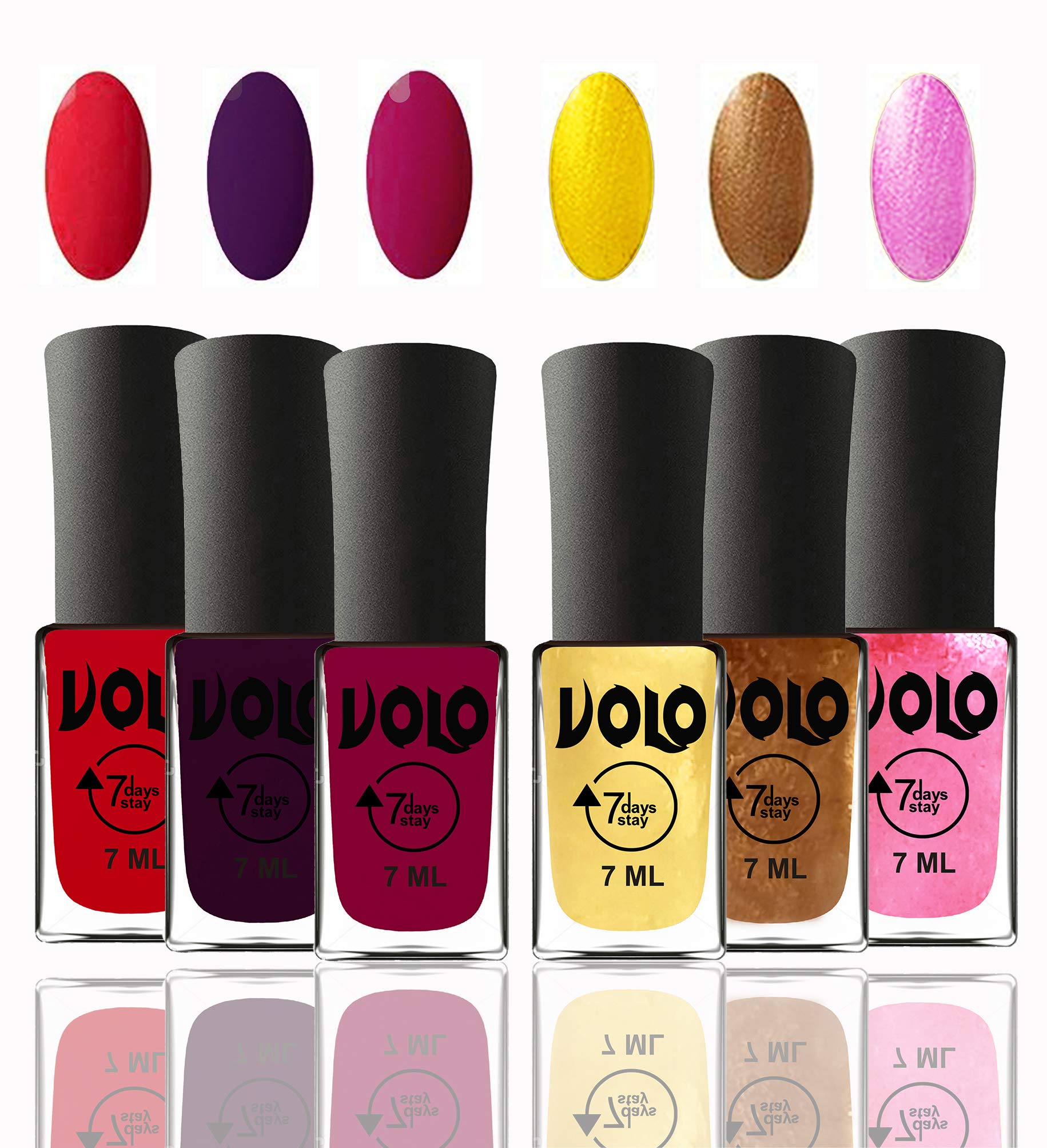 Volo 12 Colors Long Lasting Nail Polish Set for Women & Girls - Non-Toxic, Chip-Resistant, Quick Dry - Perfect for Parties, Weddings, Holidays & Everyday Wear