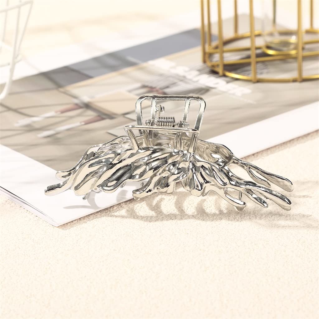 Elegant Alloy Hollow Crab Hair Clip - Liquid Butterfly Claw Clip for Women, Ponytail Holder, Fashion Hair Accessory (Color: A) - Perfect for Parties, Weddings & Everyday Styling
