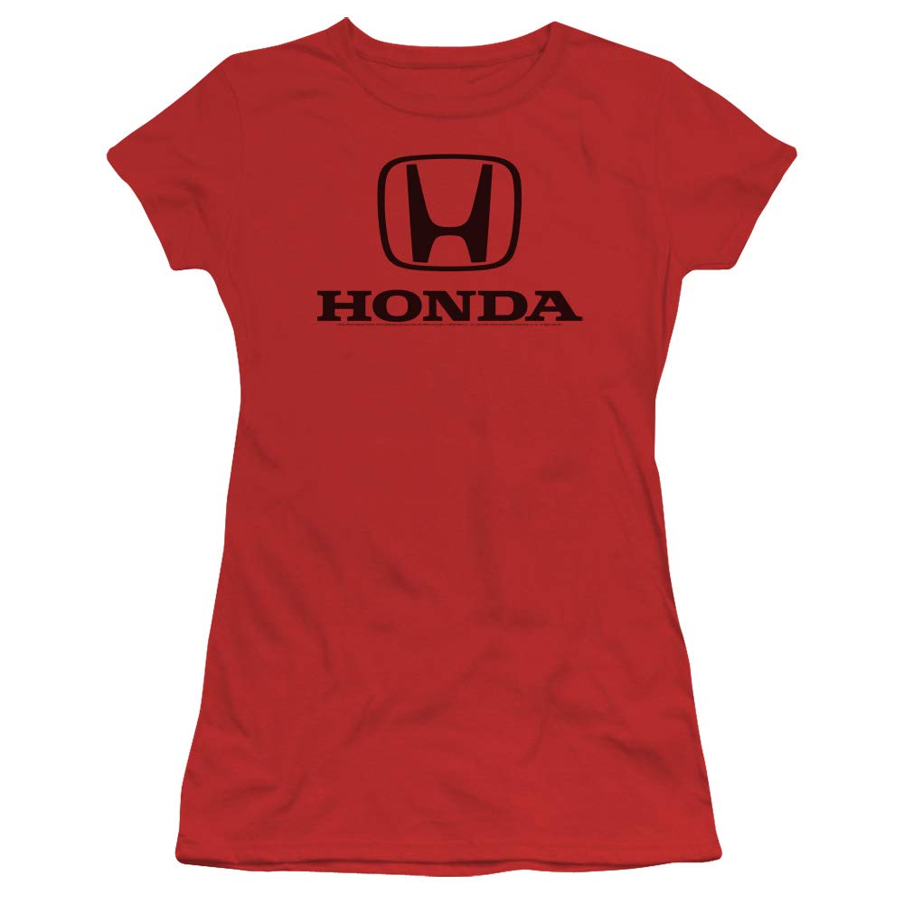 Trevco Honda Logo Juniors' Sheer Fitted T-Shirt | Official Licensed Apparel | Perfect for Casual Wear, Car Enthusiasts & Honda Fans