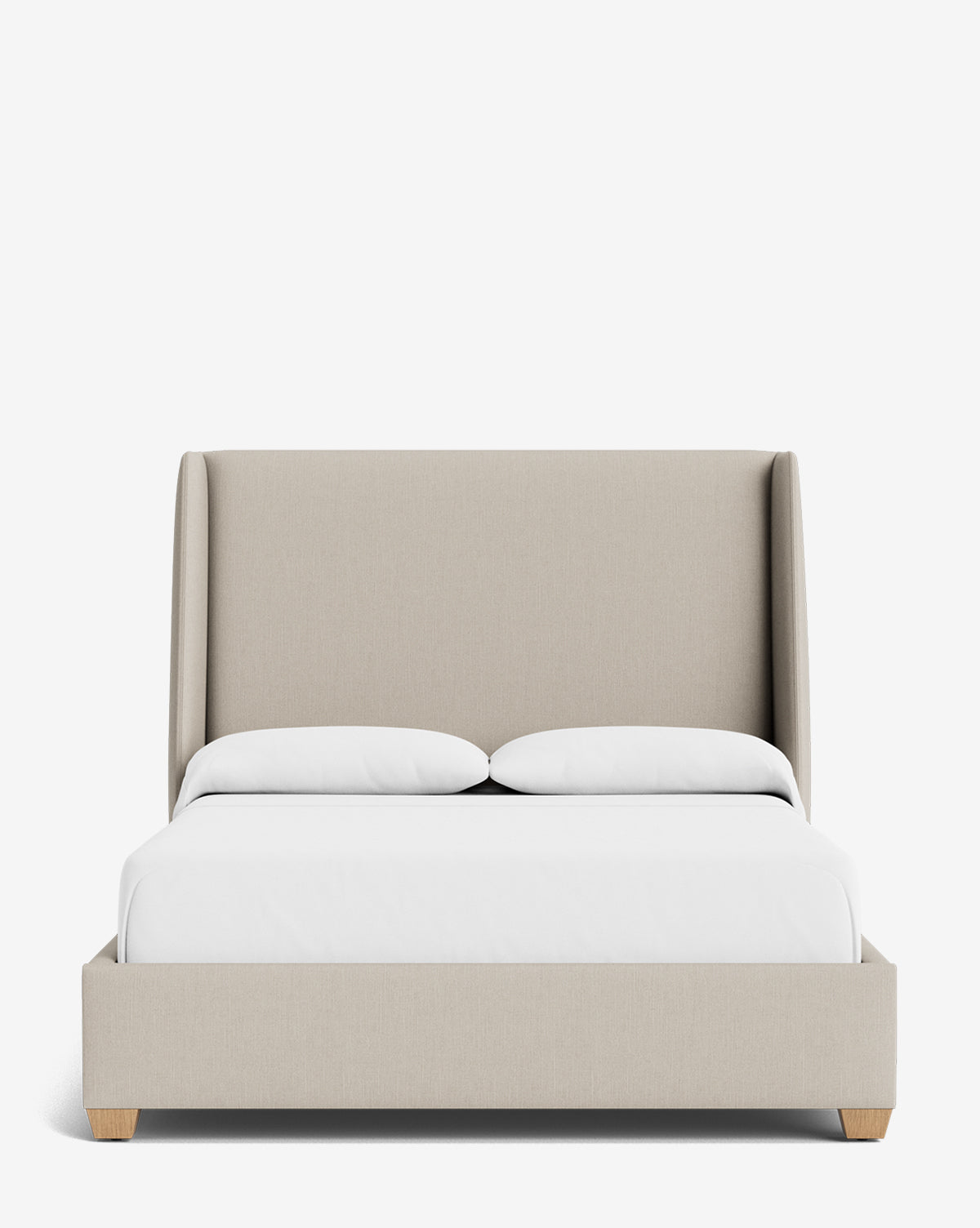 Walt Bed Tall Headboard - Queen Size Upholstered Bed Frame with Adjustable Height - Perfect for Modern Bedroom Decor & Small Spaces
