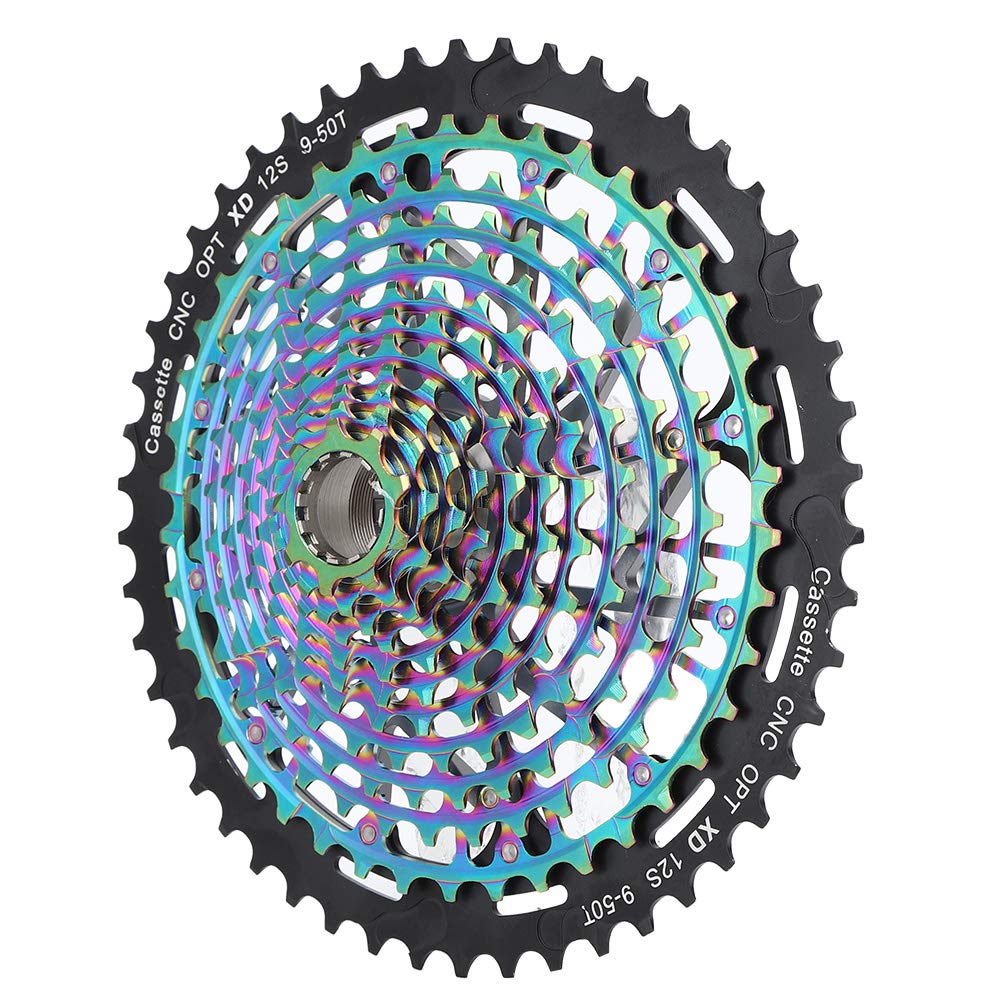 **12-Speed 9-50T Mountain Bike Chainring - Round Chainwheel Replacement for Road & Mountain Bikes - Durable & Lightweight for Off-Road & Commuting**