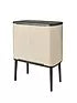 Brabantia Bo Touch Bin 36L Stainless Steel Trash Can with Lid - 9.5 Gallon Kitchen Waste Bin for Home, Office & Bathroom - Elegant Beige Design
