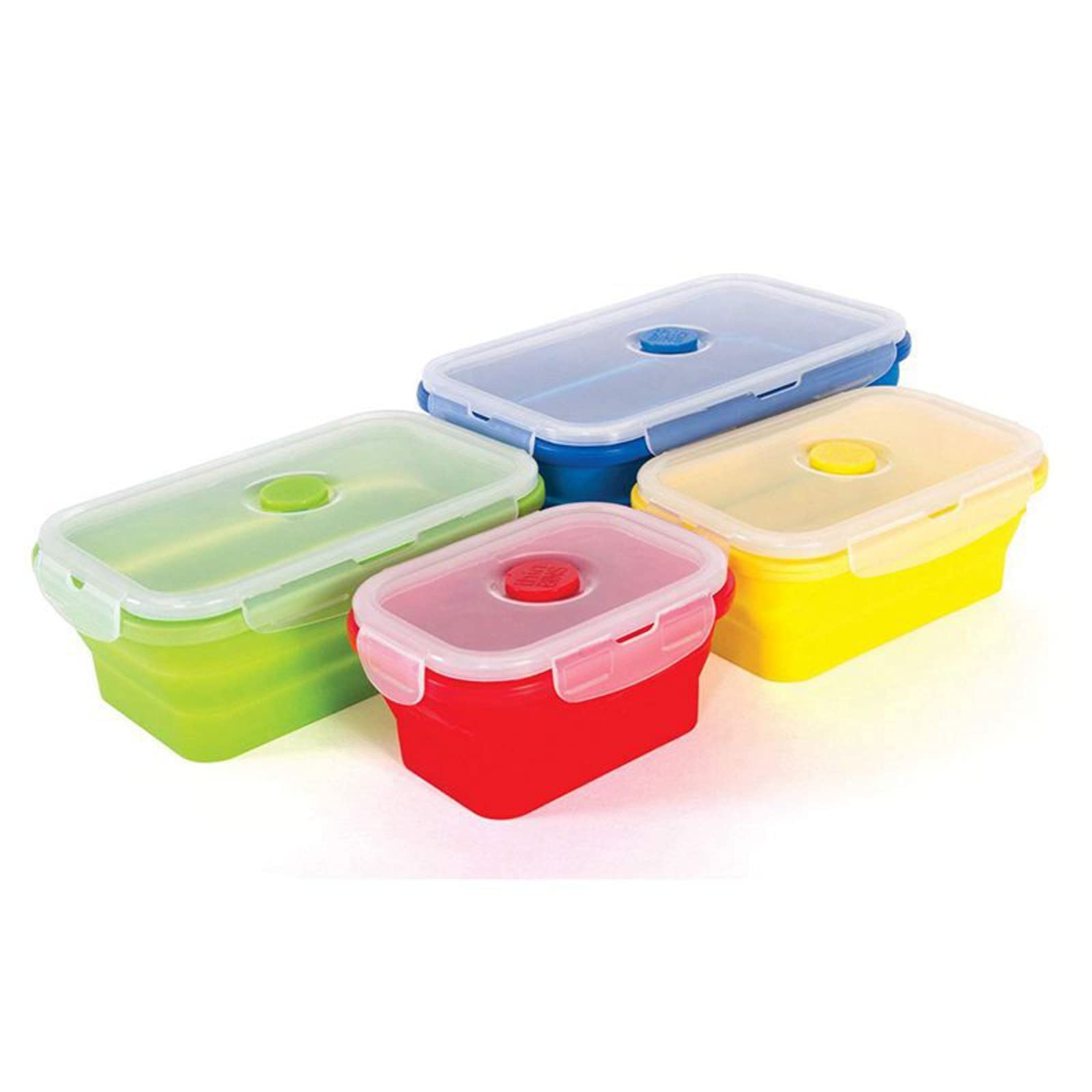 Food Grade Silicone Collapsible Lunch Box - Leakproof Bento Box with Lid, Reusable Insulated Meal Prep Container for Office, School, Picnic & Travel