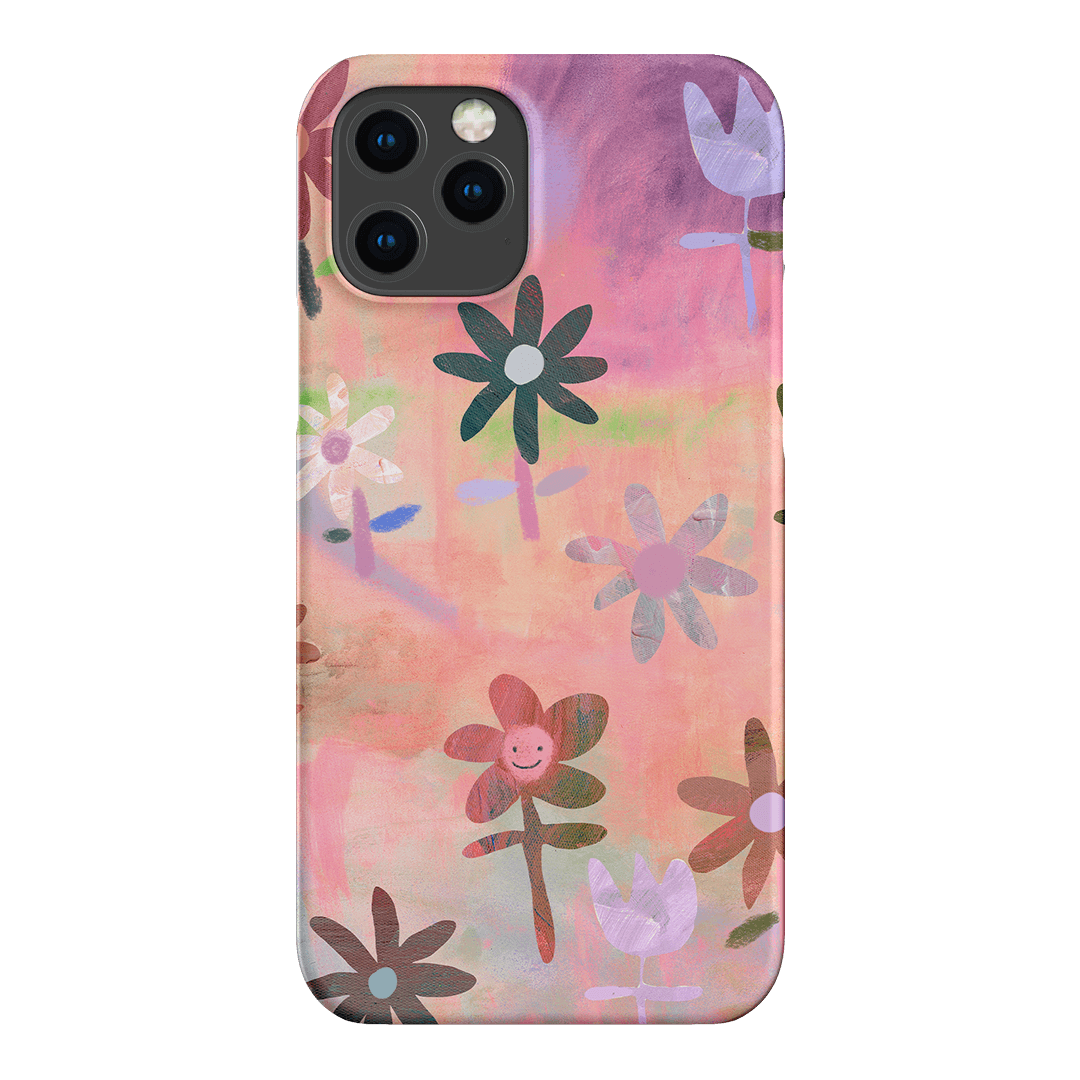 Premium Lazy Daisy Floral Phone Case - Shockproof & Slim Design for iPhone 15/14/13/12/Pro/Max - Perfect for Everyday Use, Travel & Outdoor Activities