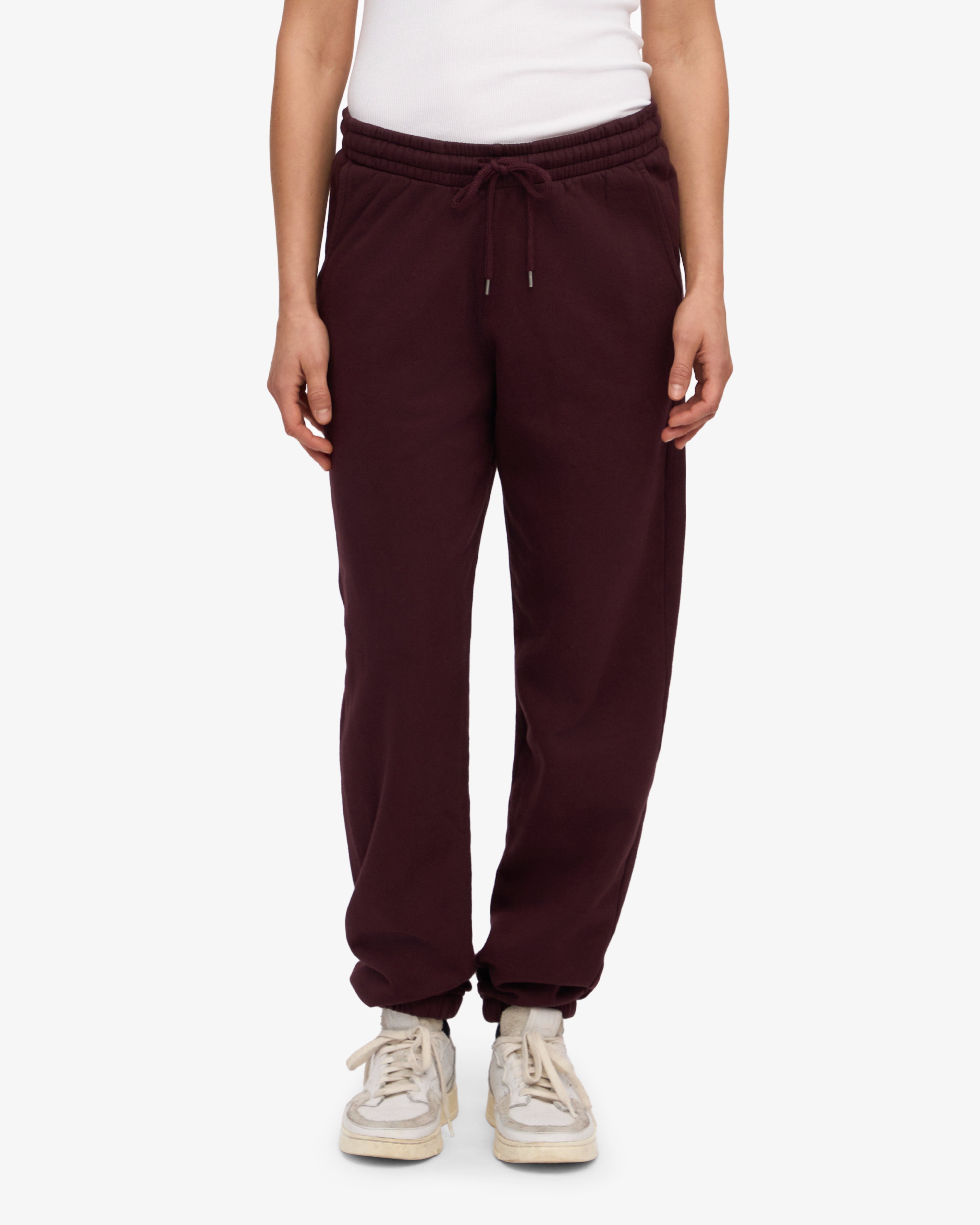 Organic Cotton Sweatpants for Women - Soft & Comfortable Oxblood Red Joggers | Perfect for Yoga, Lounge & Casual Wear