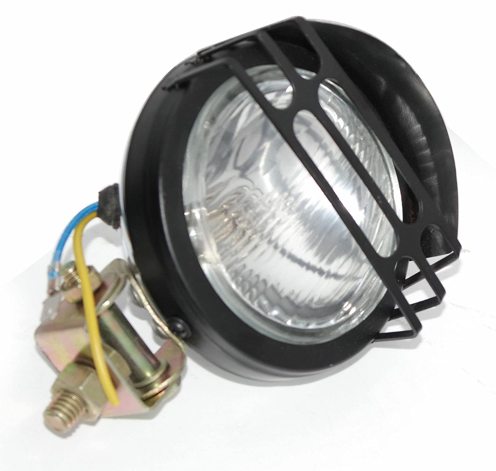Universal White LED Spot Light Fog Lamp - Chrome Half Grill for Cars, Vans & Jeeps | Off-Road, Camping & Night Driving Accessories