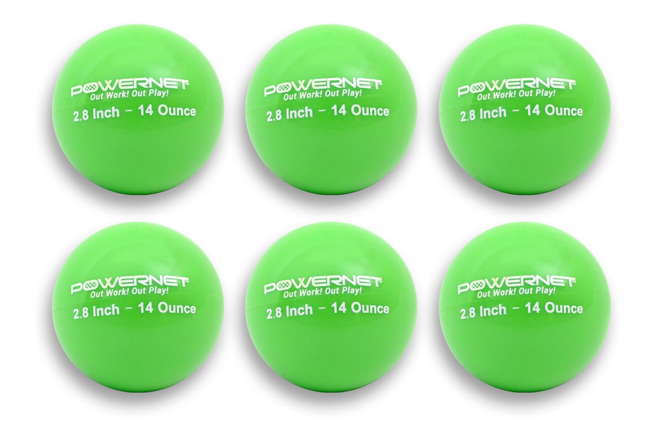 PowerNet Weighted Training Baseballs 2.8 oz - 6 Pack for Strength Training, Pitching Practice & Baseball Drills