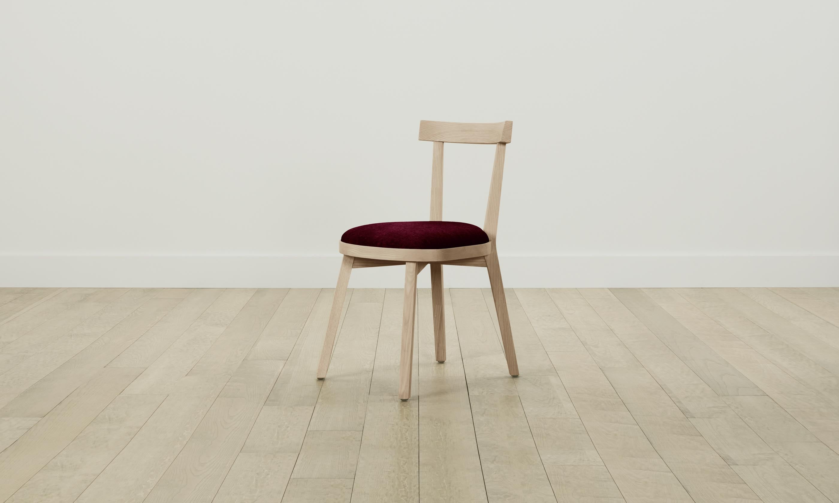 Allen Dining Chair - Mohair Upholstered in Crimson Red | Elegant & Comfortable Seating for Dining Room, Kitchen, or Home Office