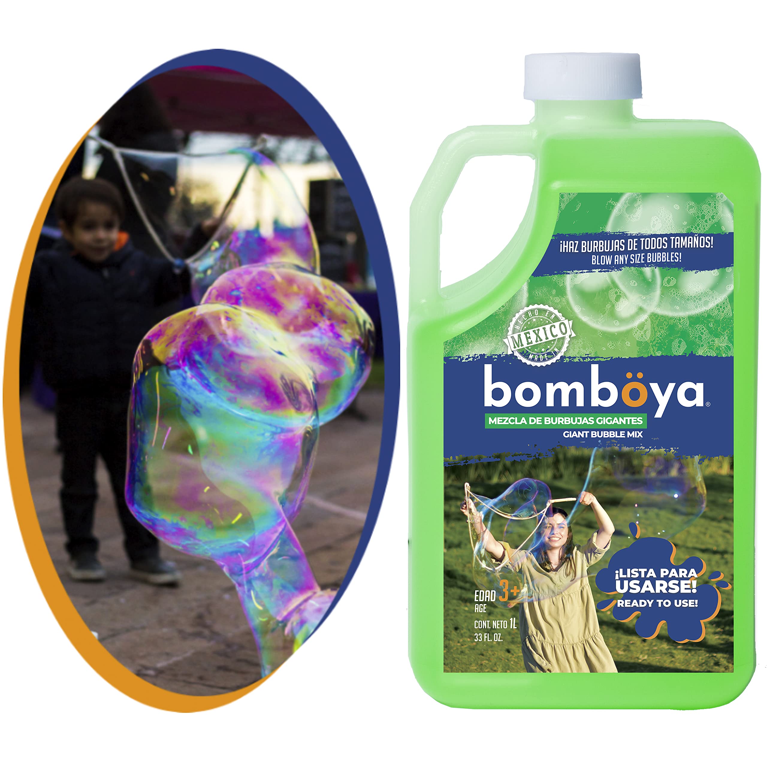 Giant Bubble Solution for Bubble Machines - 32oz Refill Liquid for Outdoor Bubble Blowing Fun (1 Pack) - Perfect for Kids Parties, Backyard Play & Summer Activities