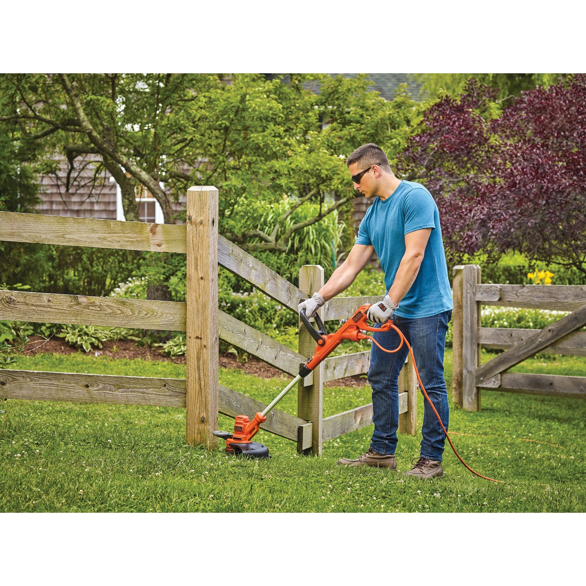6.5 Amp 14-Inch Electric String Trimmer and Edger with POWERCOMMAND™ & EASYFEED™ Technology - Perfect for Lawn Care, Yard Maintenance and Landscaping