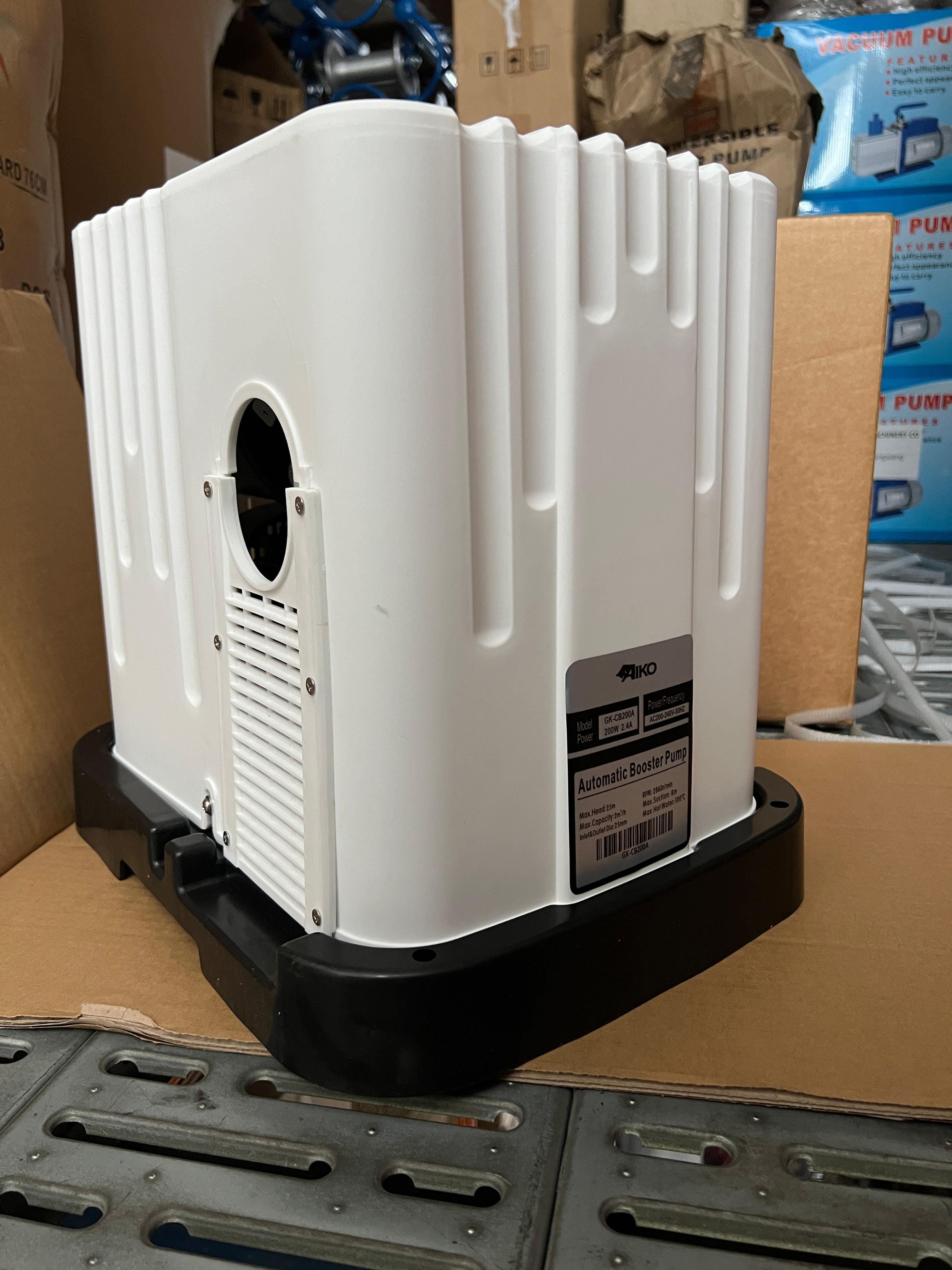 Aiko 200W Automatic Self Priming Booster Water Pump with 2L Tank & Cover - 240V 50Hz - Model WP GK CB200A | Ideal for Home Water Pressure Boosting, Garden Irrigation & Small Farm Use