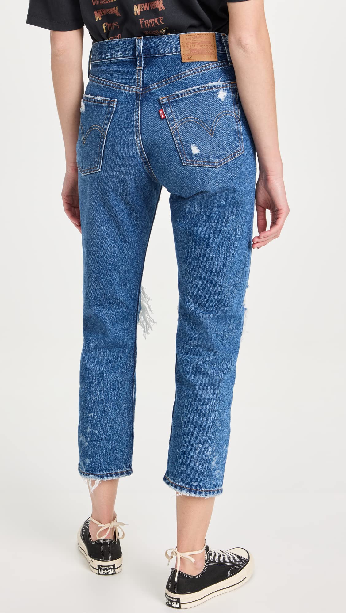 Levi's Women's Premium 501 Crop Jeans - High Waist Straight Leg Denim Pants for Casual Wear & Everyday Outfits