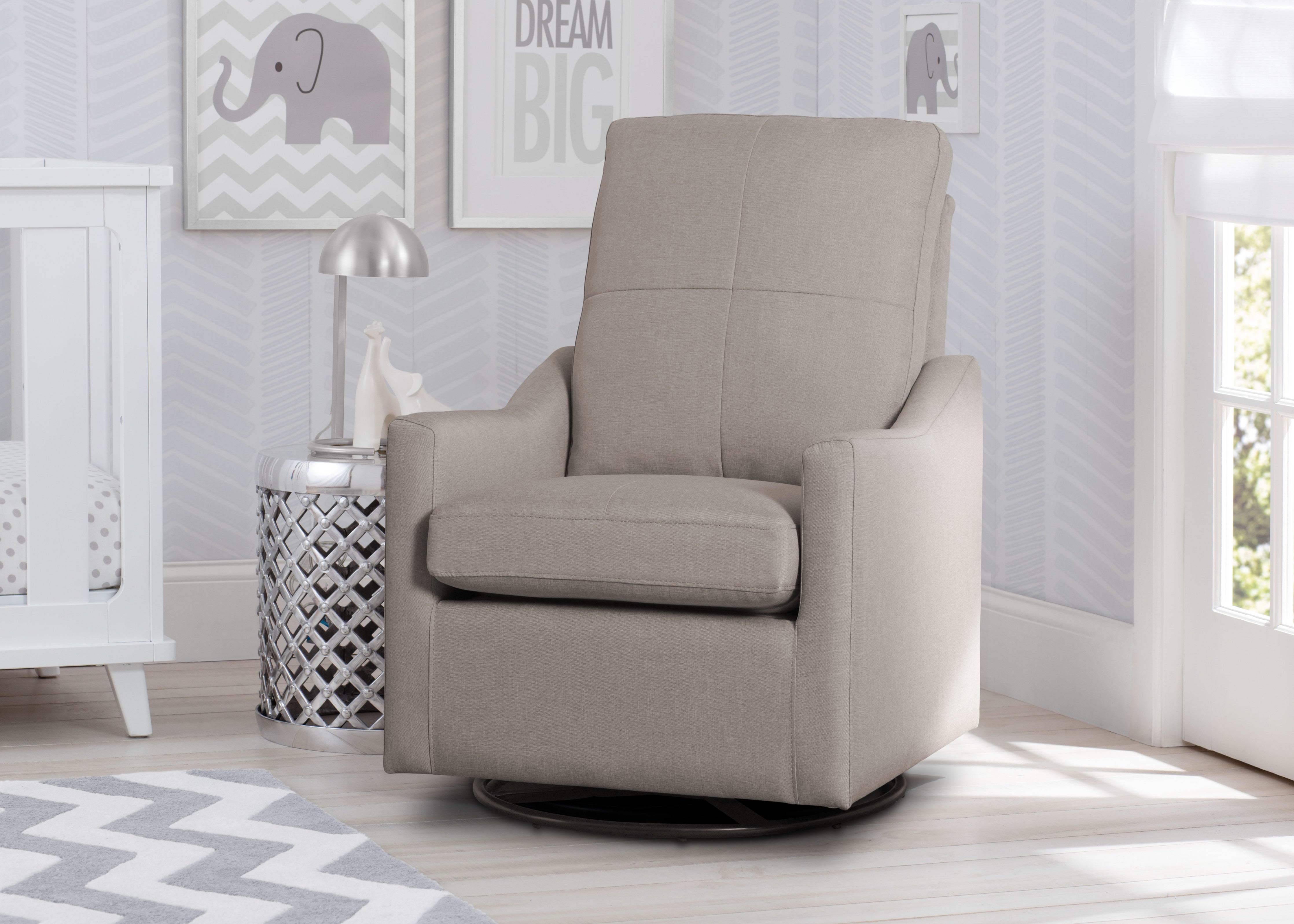 Kenwood Nursery Glider Swivel Rocker Chair - Comfortable Baby Rocking Chair for Nursery, Breastfeeding & Relaxation - Perfect for Nurseries, Bedrooms & Living Rooms