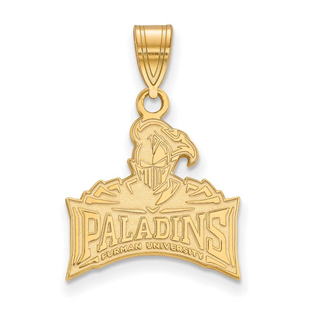 10k Yellow Gold Furman University Medium Pendant - Perfect for Graduation Gifts, Alumni Pride & School Spirit Jewelry
