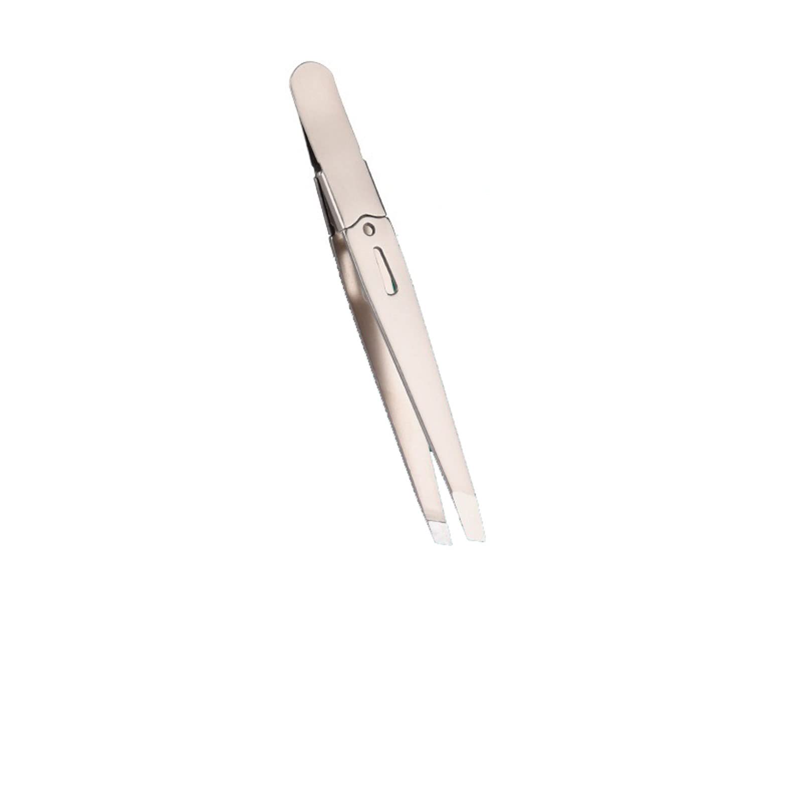 Premium Stainless Steel Slanted Eyebrow Tweezers for Hair Removal - Precise Beauty Tool for Eyebrow Shaping, Facial Hair & Makeup (Colorful Options) - Perfect for Home, Travel & Professional Salon Use