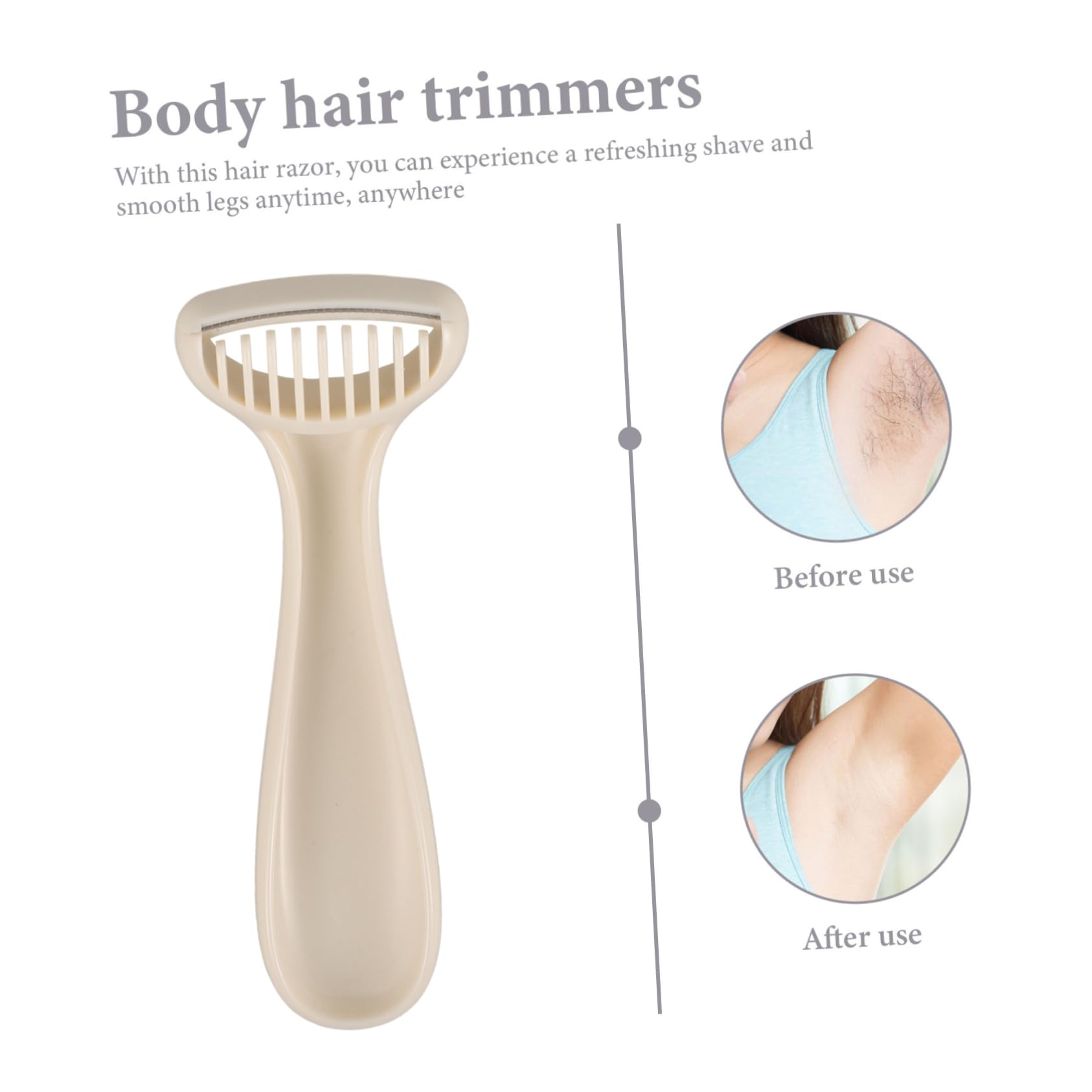 FOMIYES Women's Hair Removal Trimmer - Stainless Steel & ABS Body Hair Trimmer for Smooth Skin - Perfect for Bikini Line, Legs, Underarms & Facial Hair Removal at Home