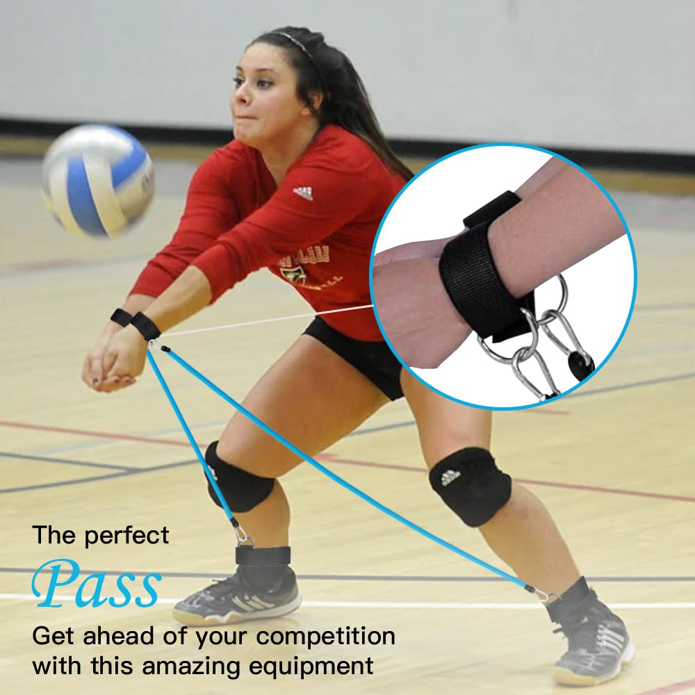 Volleyball Training Equipment Set - Resistance Band, Elastic Rope & Belt for Passing, Serving & Arm Swing Drills | Improve Agility & Strength | Perfect for Indoor/Outdoor Practice, Team Training & Solo Workouts
