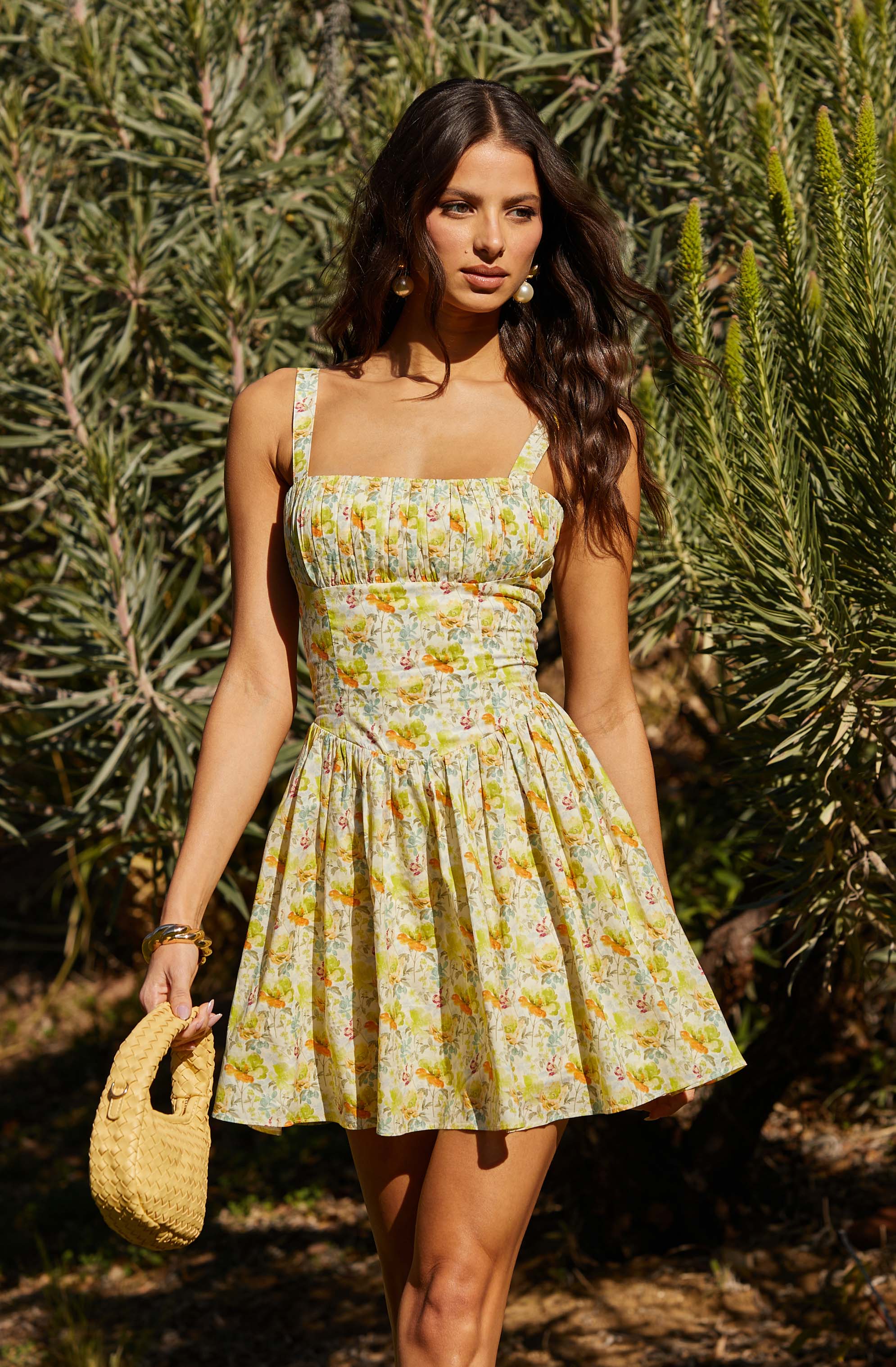 Floral Milkmaid Mini Dress - Vintage-Inspired Floral Print Summer Dress for Women | Perfect for Picnics, Dates & Beach Vacations
