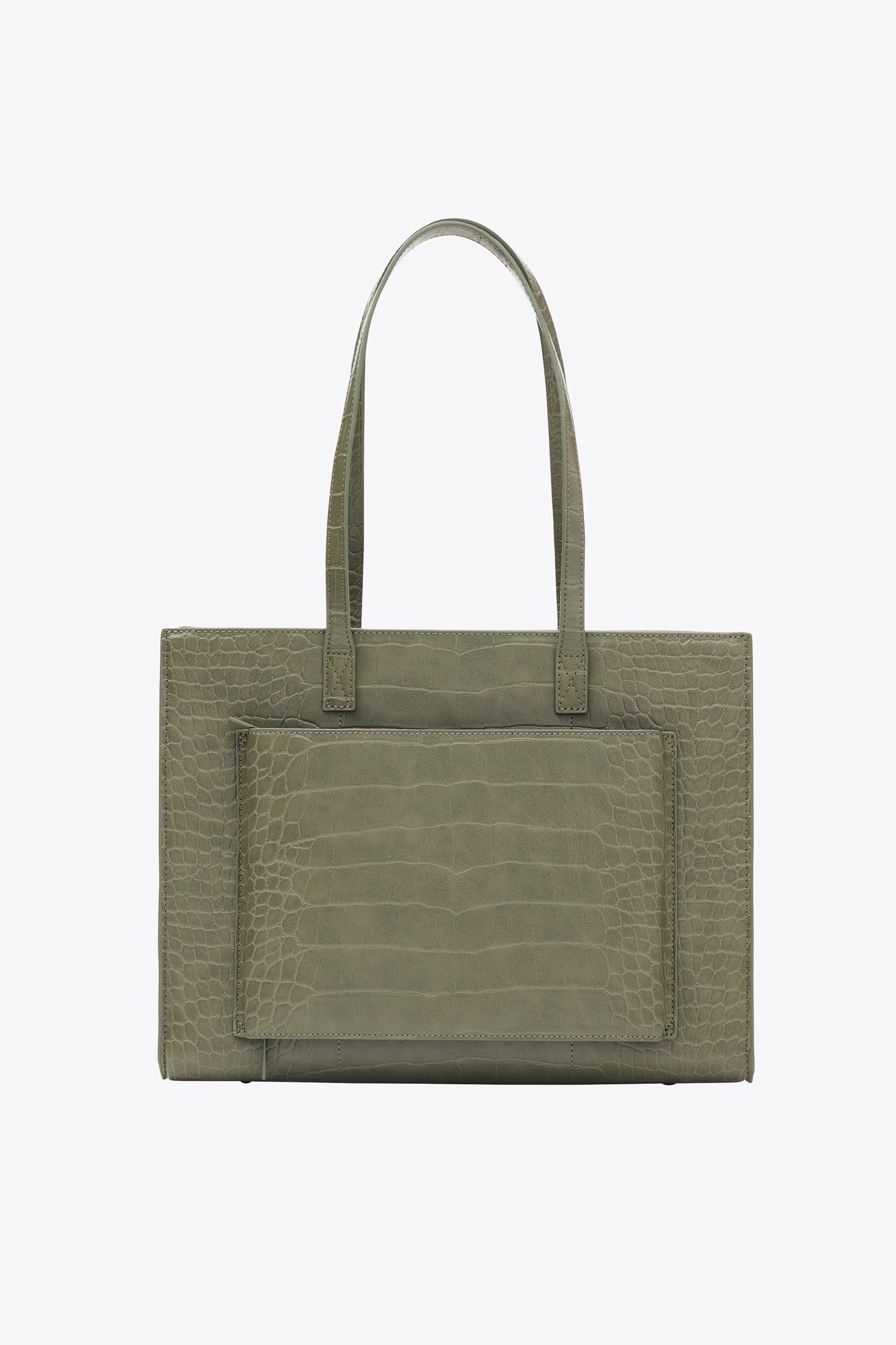 Premium Olive Croc Leather Work Tote Bag for Women - Stylish & Durable Professional Office Bag, Commuter Laptop Tote, Business Travel & Work Essentials Organizer