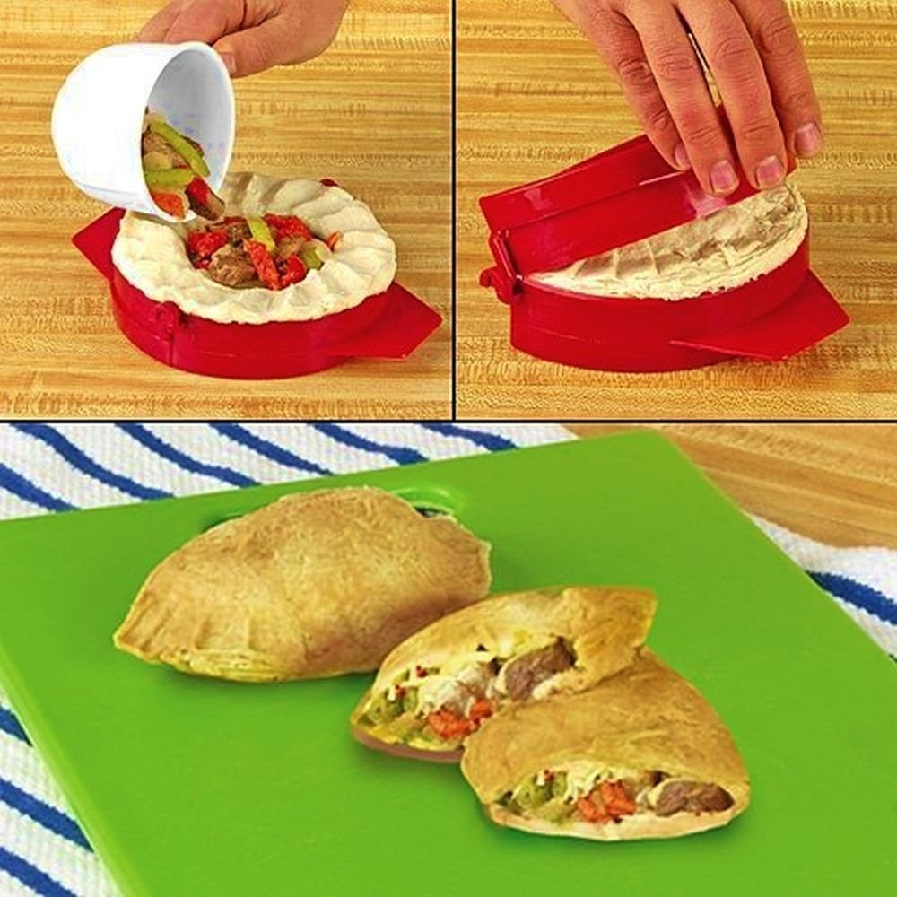 2Pcs Empanada Press Dumpling Maker - Stainless Steel Dough Press Set for Pierogi, Calzones & Ravioli - Perfect for Home Kitchen, Party Cooking & Meal Prep - Easy to Clean & Durable Kitchen Gadgets