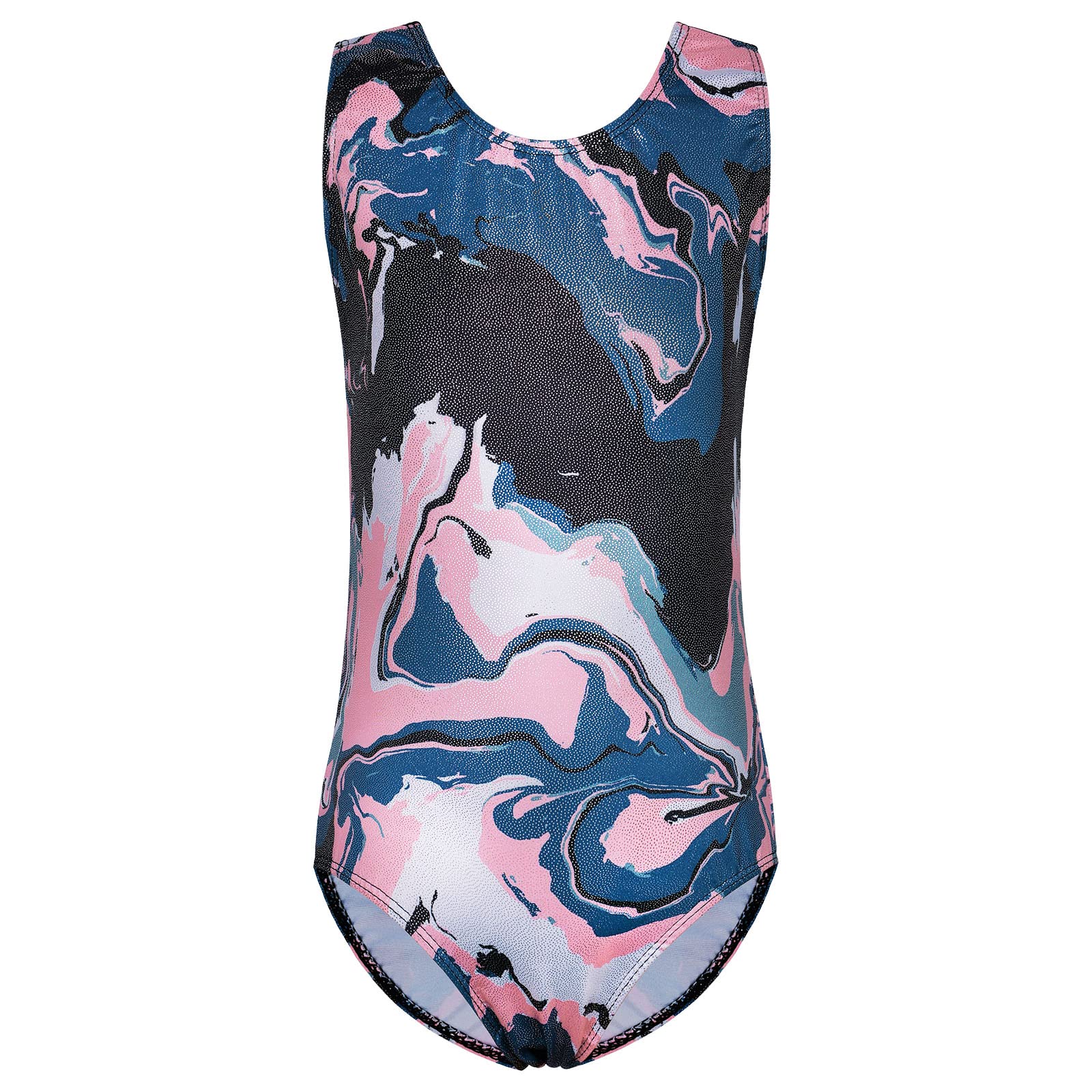 XFGIRLS Girls Gymnastics Leotard with Sparkles - One Piece Ballet Dance Leotard for Kids - Stretchy Activewear for Gymnastics, Dance Practice & Competition