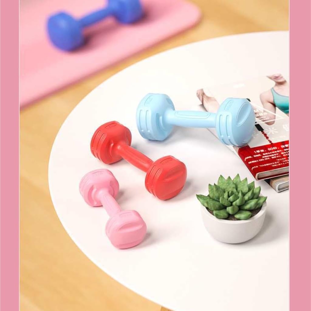 Rubber Dumbbell Set for Women & Men - Home Gym Fitness Equipment, Small Dumbbells, Yoga Weights, Kettlebells for Strength Training - Perfect for Home Workouts, Yoga, and Personal Training