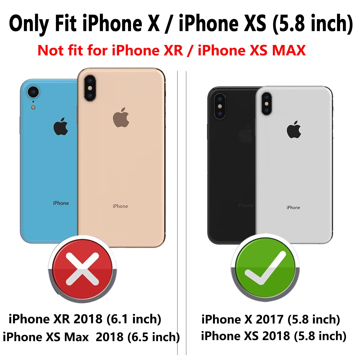 Premium Shockproof iPhone X/Xs Case with Slide Camera Cover, HD Screen Protector & Magnetic Rotating Kickstand - Military Grade Protection (Black) | Perfect for Outdoor Activities, Travel & Daily Use