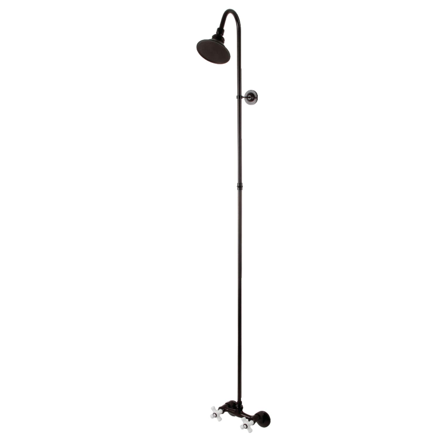 Kingston Brass CCK2135PX Vintage Oil Rubbed Bronze Shower Combo Set - Classic Bathroom Fixture for Traditional & Farmhouse Style Bathrooms
