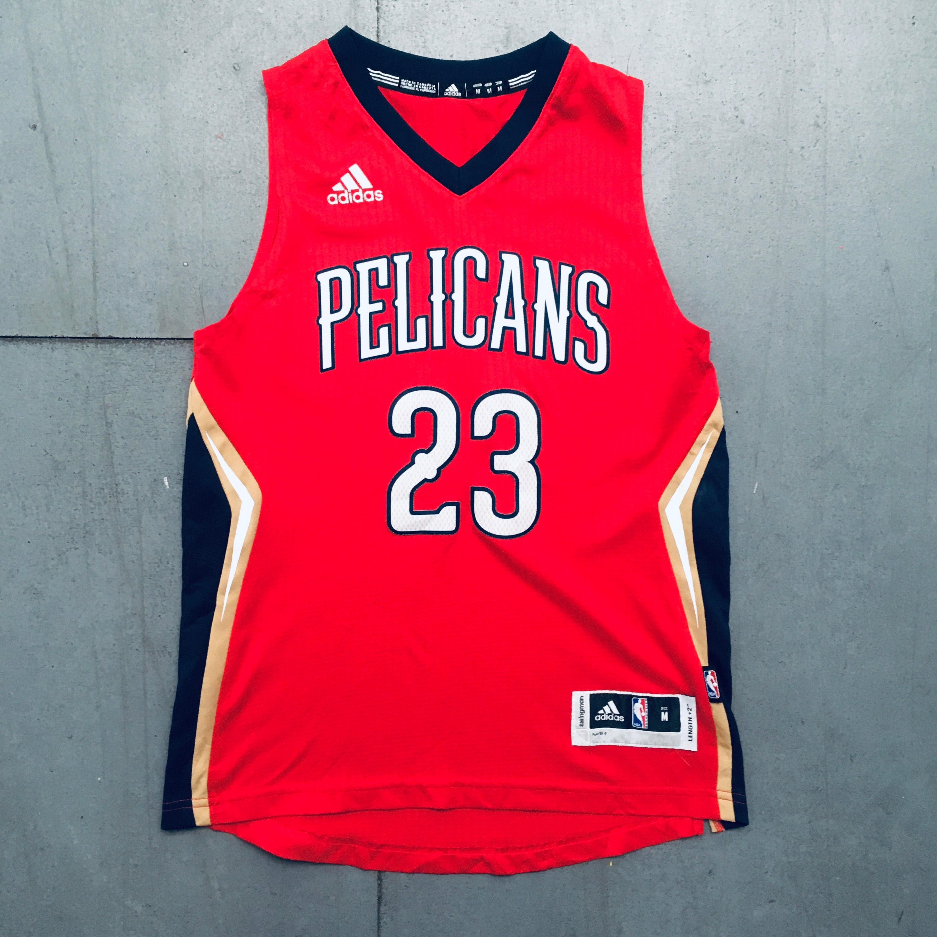 Authentic Anthony Davis 2013/14 New Orleans Pelicans Red Stitched Adidas Jersey - XS Size for Basketball Games, Fan Collections & Sports Memorabilia