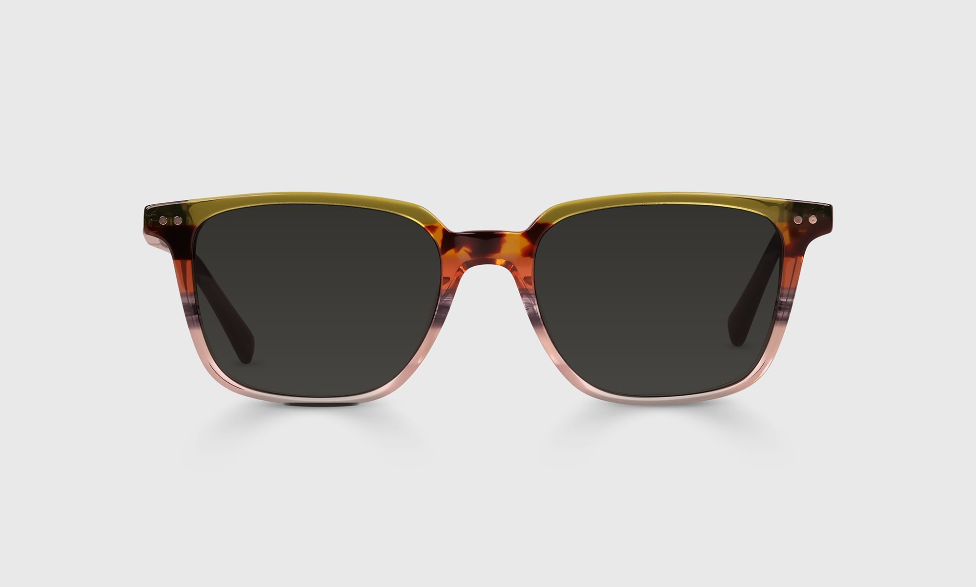 C Suite Color 23 Earth Tone Stripe Front & Blue Grey Crystal Temples - Premium Eyeglass Frames for Business Professionals & Fashion Enthusiasts