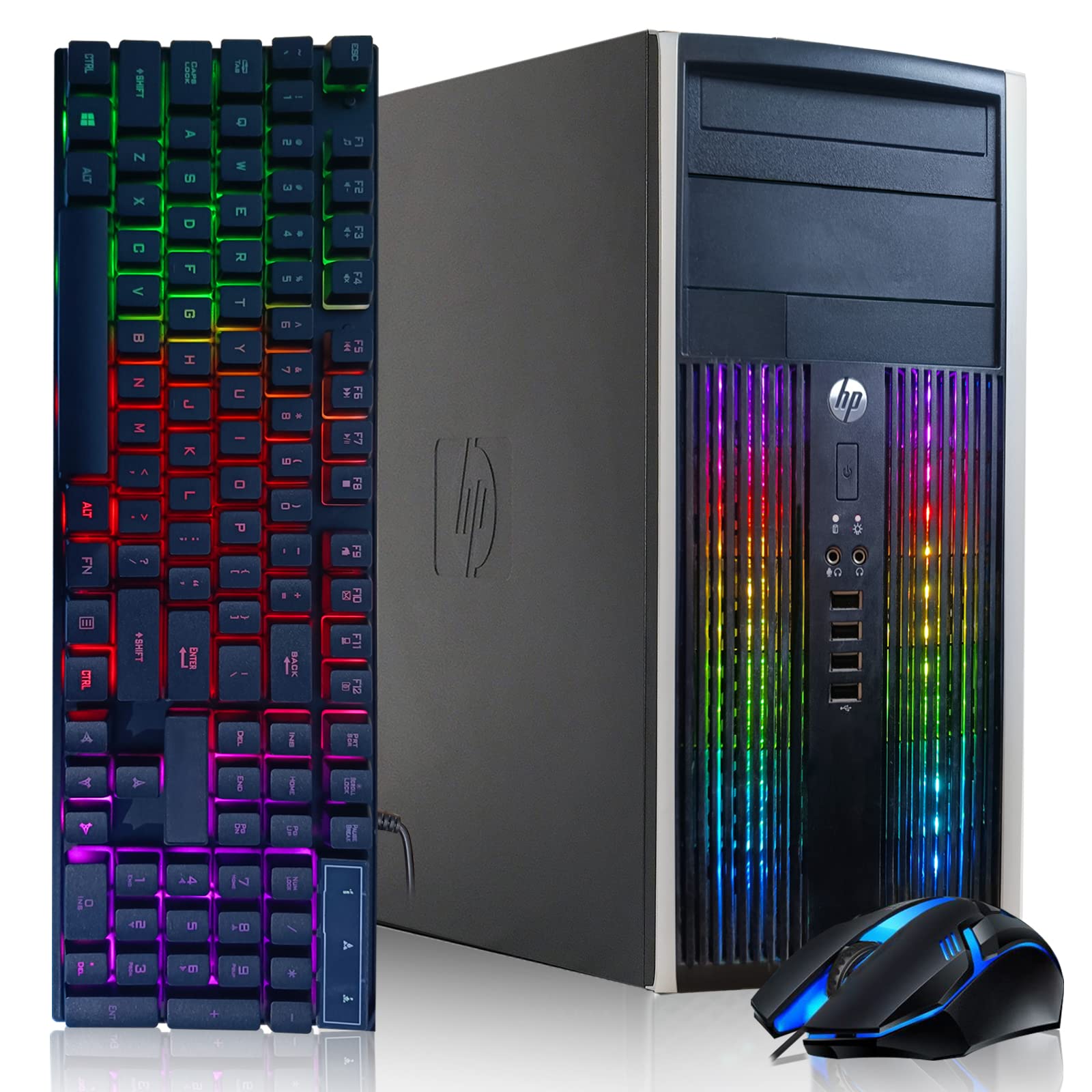 HP RGB Gaming Desktop PC - Intel Core i7 Quad-Core up to 3.8GHz, GeForce GTX 1660 Super 6GB GDDR6, 16GB RAM, 1TB SSD, WiFi, Bluetooth 5.0, RGB Keyboard & Mouse, Windows 10 Pro (Renewed) - Perfect for Esports, Streaming & VR Gaming