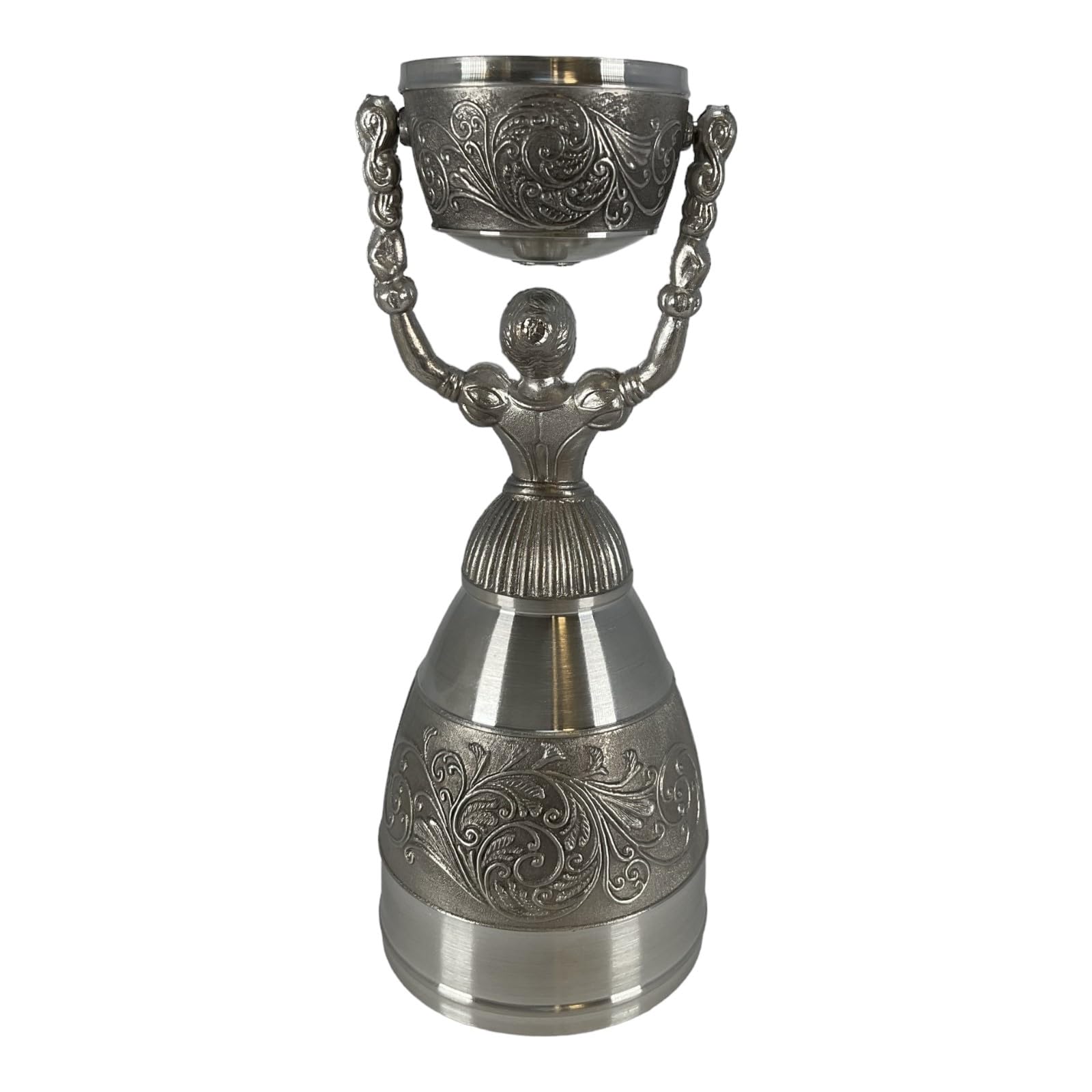 German Pewter Nuremberg Bridal Wedding Cup - Traditional Toasting Wine Glass for Wedding Ceremonies, Anniversaries & Romantic Celebrations