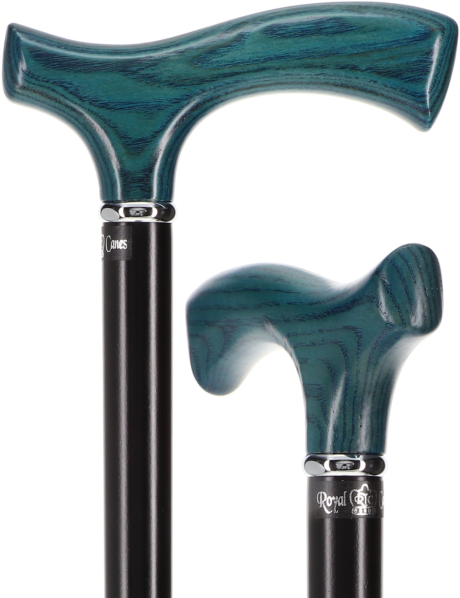 Premium Blue Denim Fritz Cane with Black Beechwood Shaft - Comfortable Walking Cane for Seniors & Fashionable Mobility Aid for Daily Use, Travel & Outdoor Activities