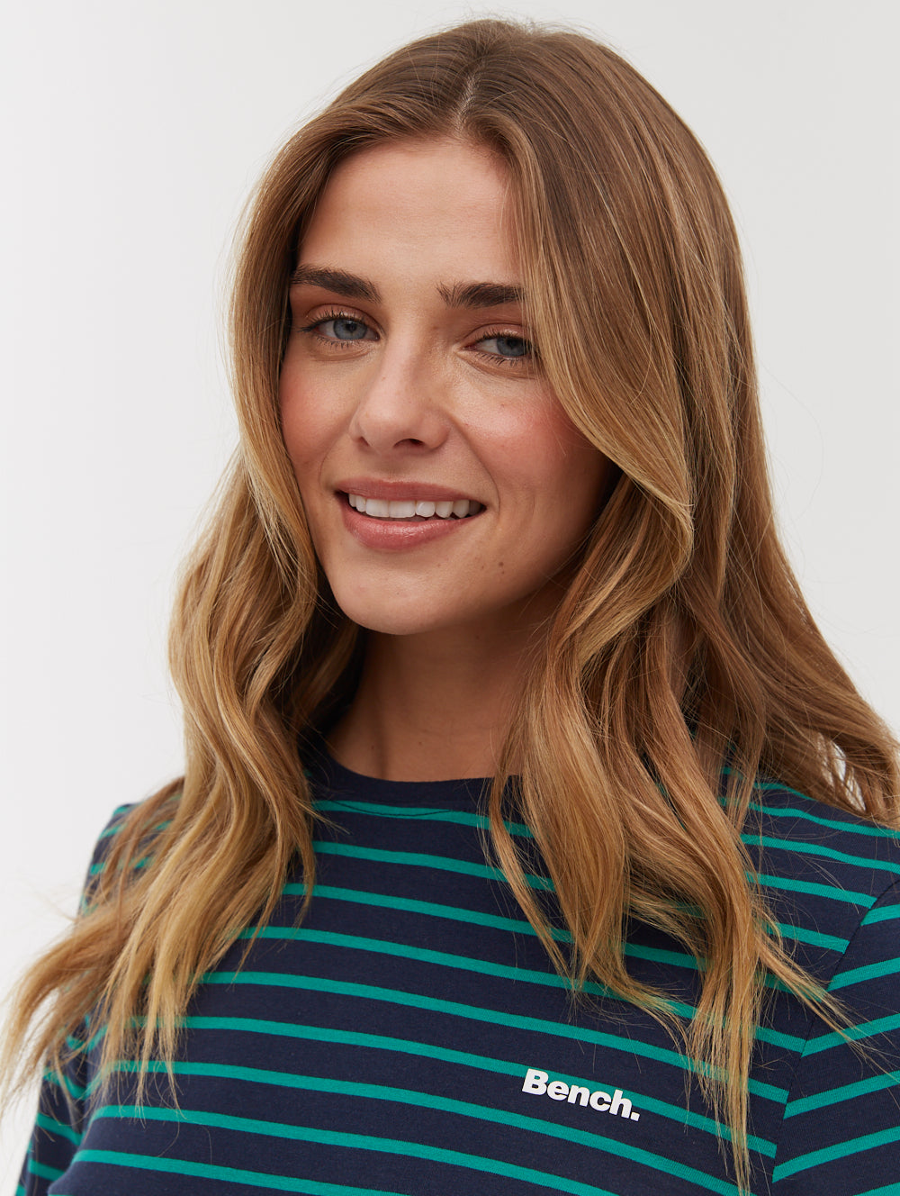 Lesedi 3/4 Sleeve Striped T-Shirt for Women - Casual Comfort Fit Cotton Top for Everyday Wear & Summer Outfits