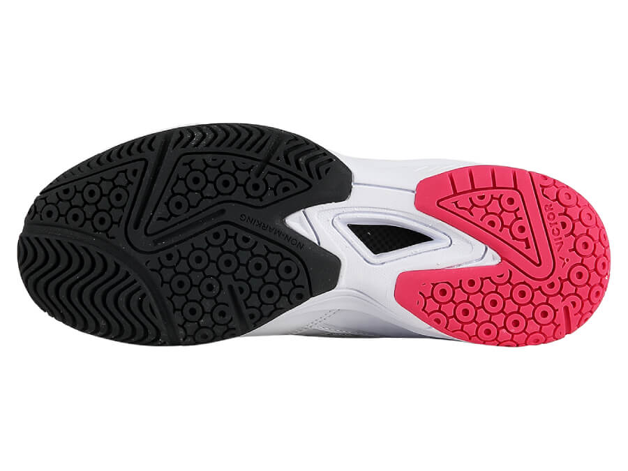 Victor 9200TD AH Professional Badminton Shoes for Men & Women - Breathable Lightweight Court Shoes with Non-Slip Sole, Bright White/Dark Sapphire (Wide) - Perfect for Indoor Badminton, Volleyball & Squash Games
