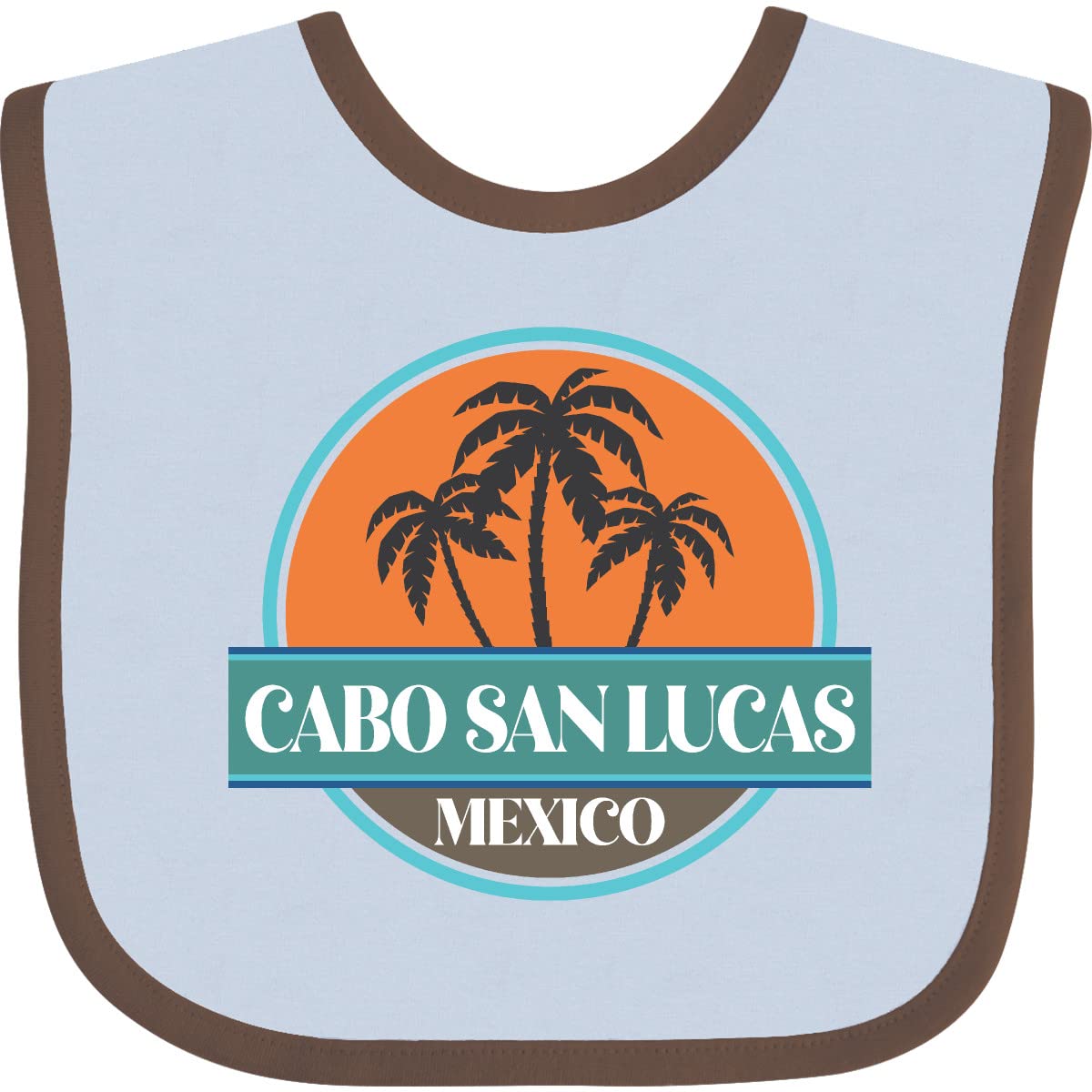 Inktastic Cabo San Lucas Beach Vacation Baby Bib - Soft Cotton Drool Bib for Infants & Toddlers - Perfect for Travel, Beach Trips, and Everyday Use