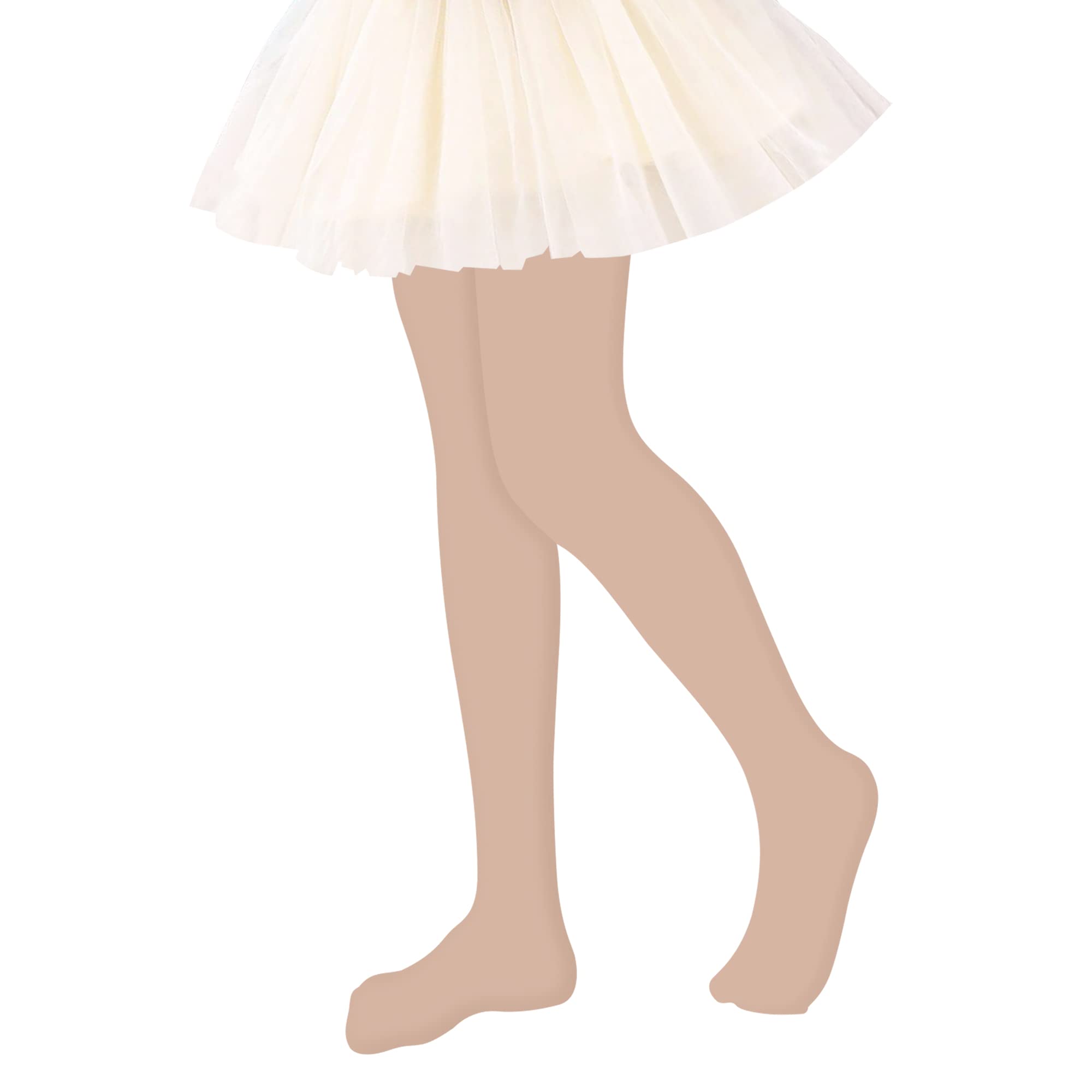 UTTPLL Girls Ballet Tights - Ultra Soft Footed Dance Leggings for Toddlers & Kids - Perfect for Ballet Class, Dance Practice & School Uniforms