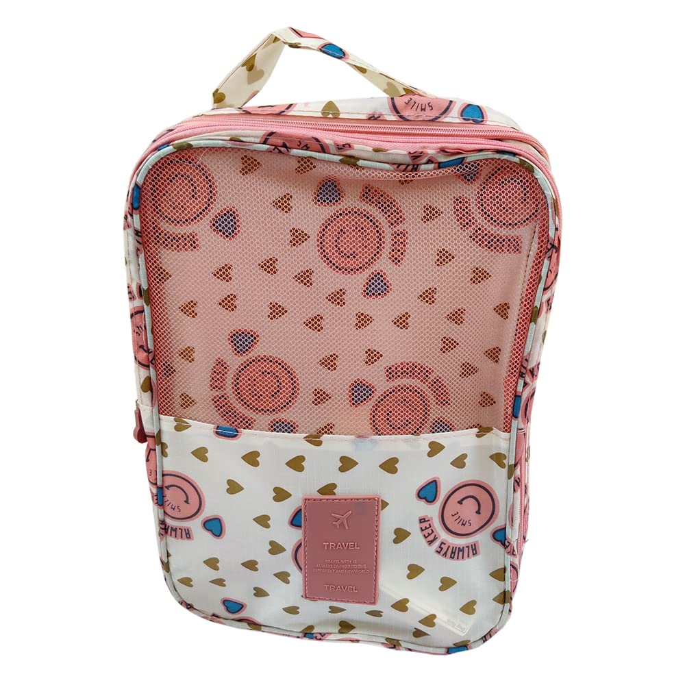 Avanti Creation Waterproof Cosmetic Bag for Travel - Makeup Organizer Pouch for Women | Multi-purpose Toiletry Case for Airplane, Gym & Vacation (Pink)