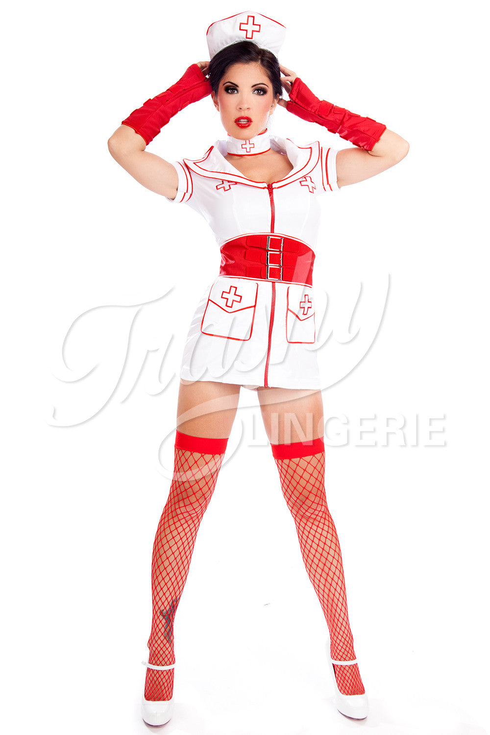 Professional Nurse Dress with Buckle Design - Comfortable Medical Uniform for Women - Perfect for Hospitals, Clinics, and Healthcare Workplaces