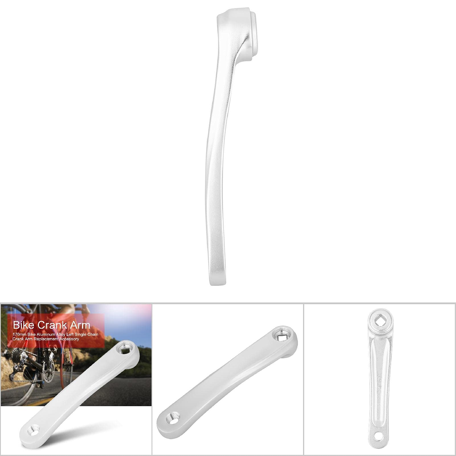 **Premium Bike Crank Arm - 170mm Aluminum Alloy Left Crank Arm for Bike Repair & Replacement - Fits Multiple Bike Models (Silver, Diamond Hole) - Durable & Stylish for Road Bikes, Mountain Bikes & Commuting**