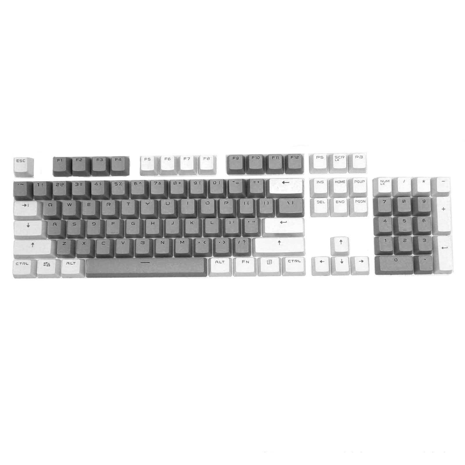IKAXIYO 87-Key Mechanical Keyboard Keycaps - PBT Durable Backlit Keycaps with Contrast Colors, Compatible with PC & Computer Keyboards - Perfect for Gaming, Typing & Office Work