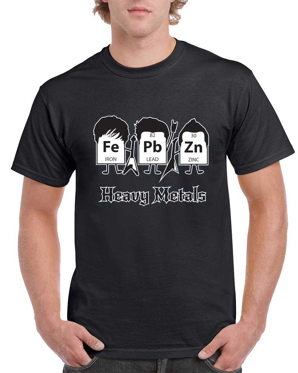 GOOD SHOPPERS Heavy Metals Funny Graphic Men's T-Shirt - Comfortable Activewear for Gym, Workout & Casual Wear